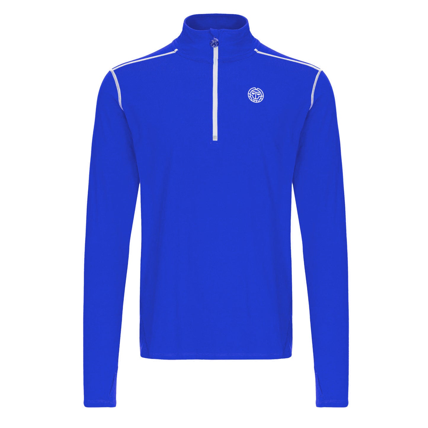 BIDI BADU Zac Tech Half Zip Camiseta De Manga Larga Hombres-Azul,Blanco