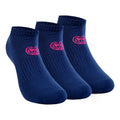 Leana No Show Tech Calcetines Deporte Pack De 3 Mujeres-Azul Oscuro,Rosa