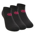 Leana No Show Tech Calcetines Deporte Pack De 3 Mujeres-Negro,Rosa