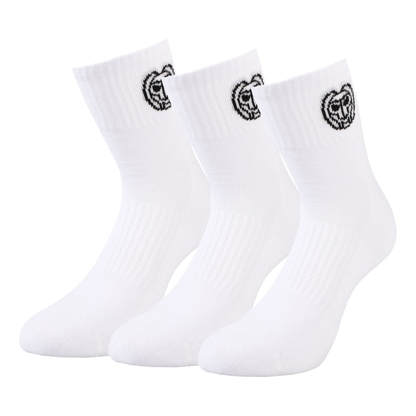 BIDI BADU Gila Ankle Tech Calcetines de deporte Pack de 3 Unisex - blanco, negro