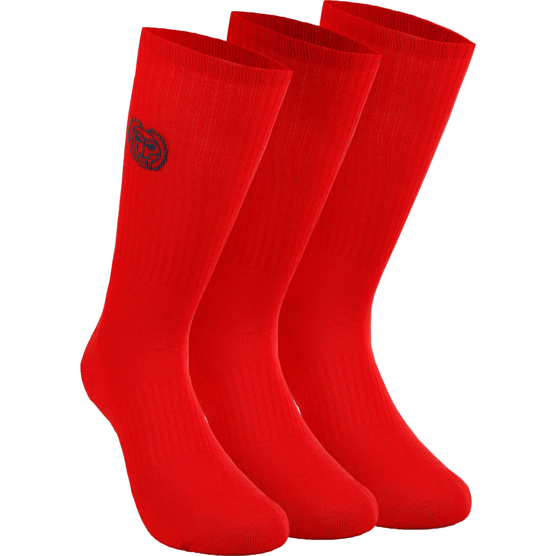 BIDI BADU Matayo Crew Tech Calcetines Deporte Pack De 3 Hombres-Rojo Claro,Azul
