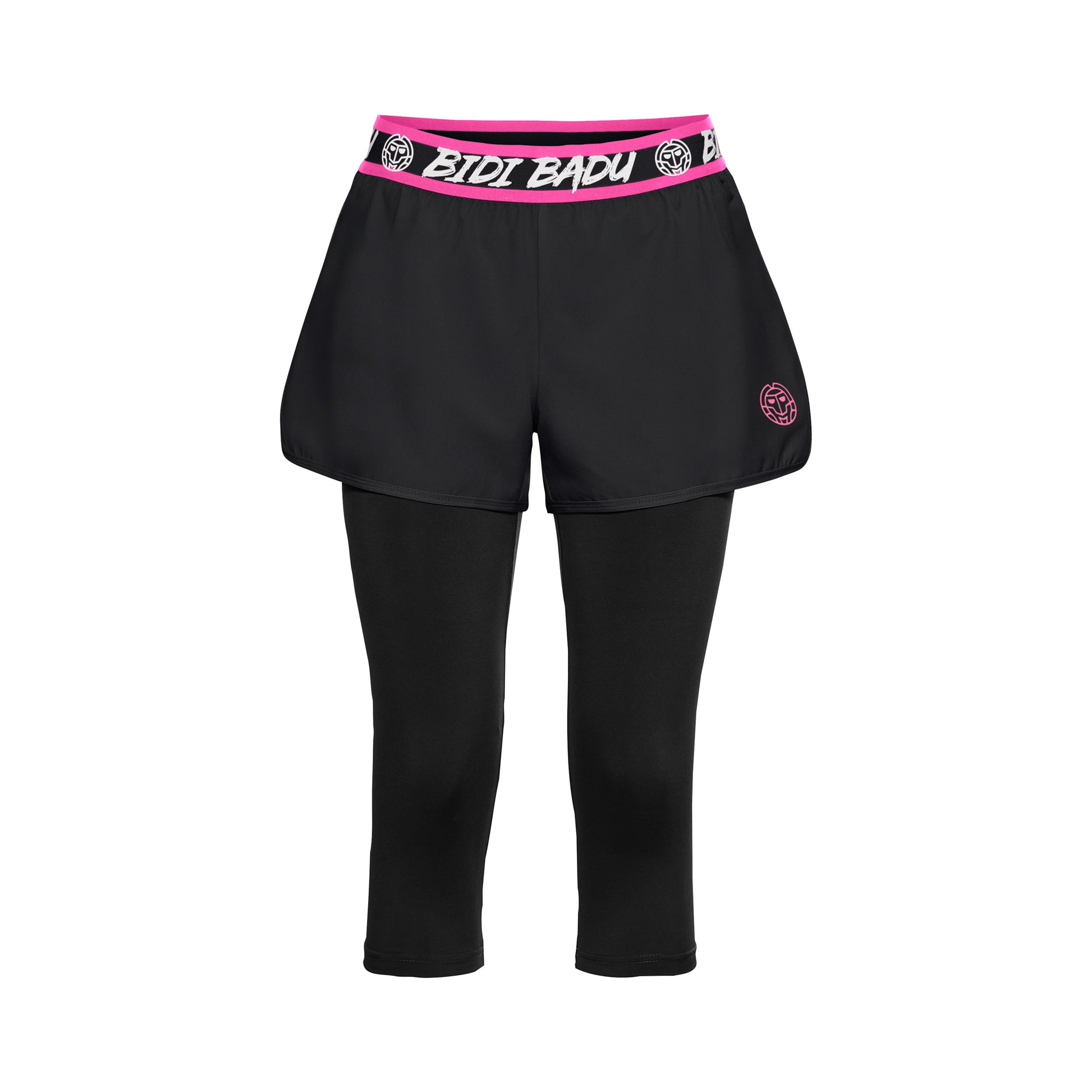 BIDI BADU Flor Tech Pantalón corto con malla Chicas - negro, rosa