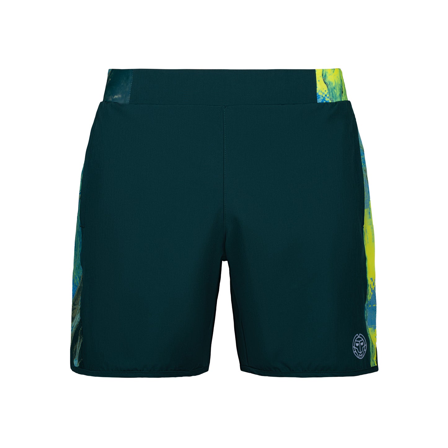 BIDI BADU Adnan 7in Tech Shorts Hombres - verde oscuro, verde neón