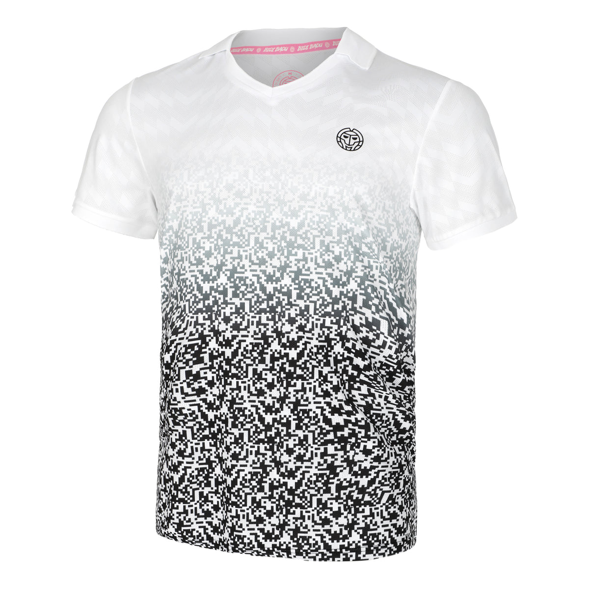 BIDI BADU Tano Tech Polo Hombres - blanco, negro