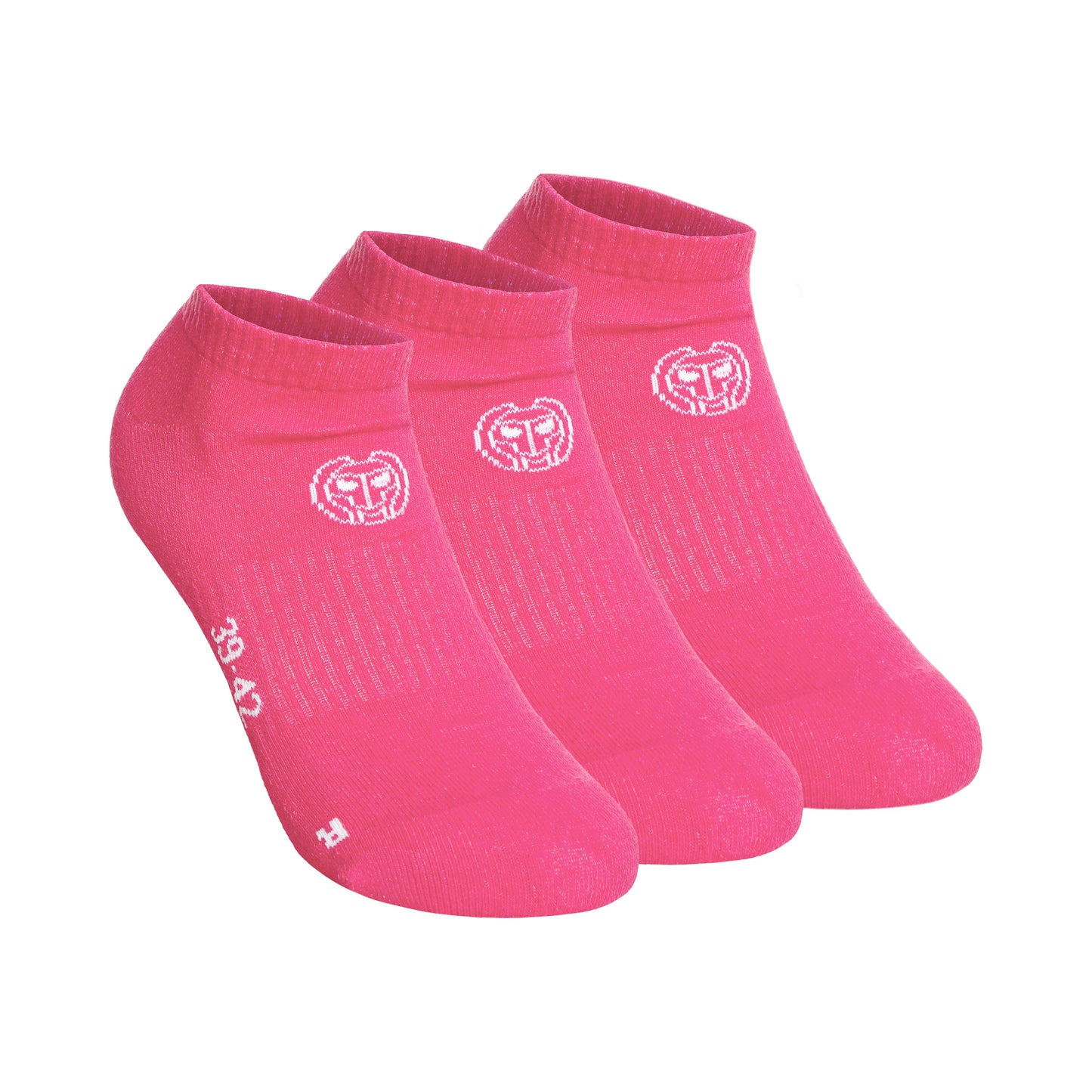 BIDI BADU No Party No Show Move Calcetines De Tenis Pack De 3-Rosa,Blanco