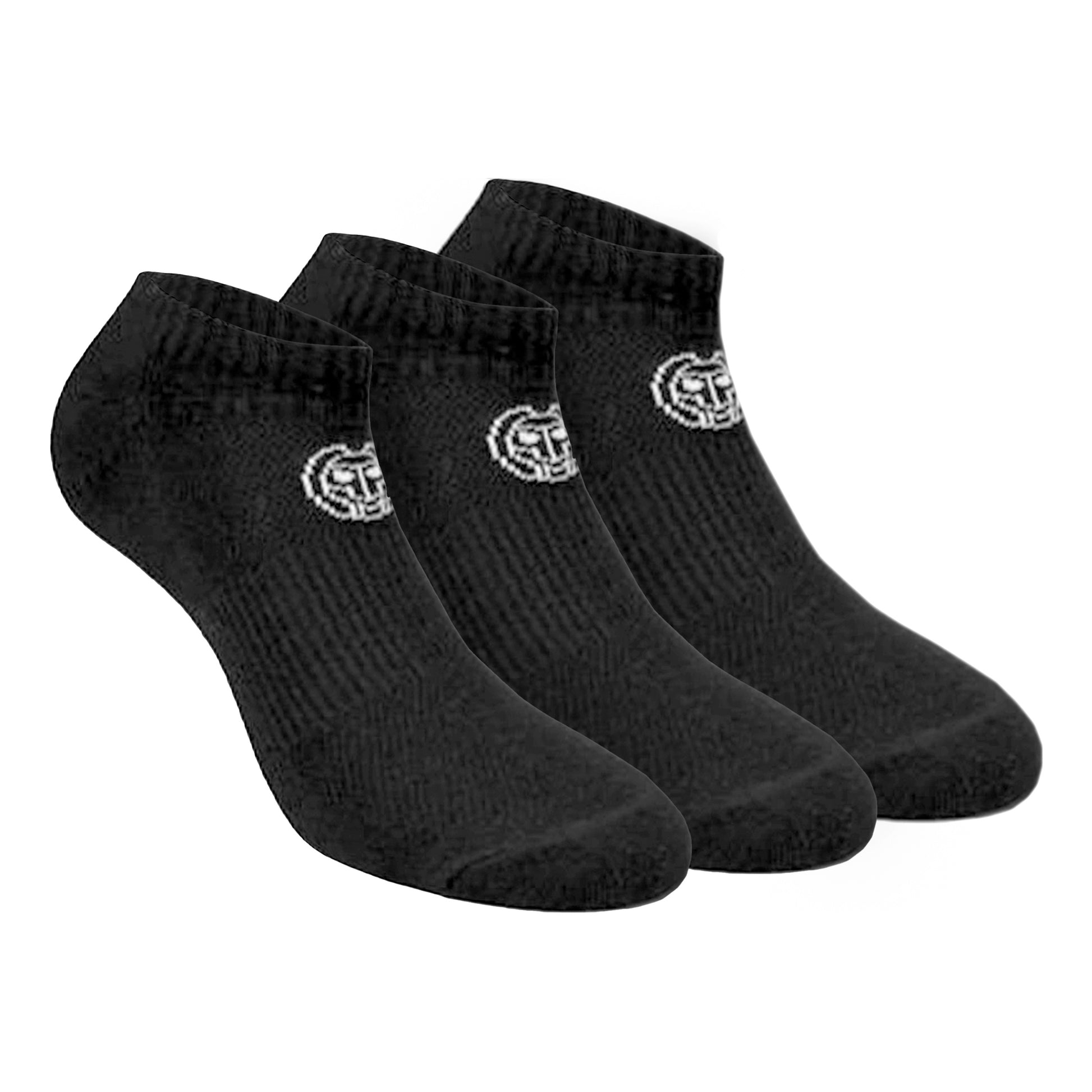 BIDI BADU No Party No Show Move Calcetines De Tenis Pack De 3-Negro,Blanco