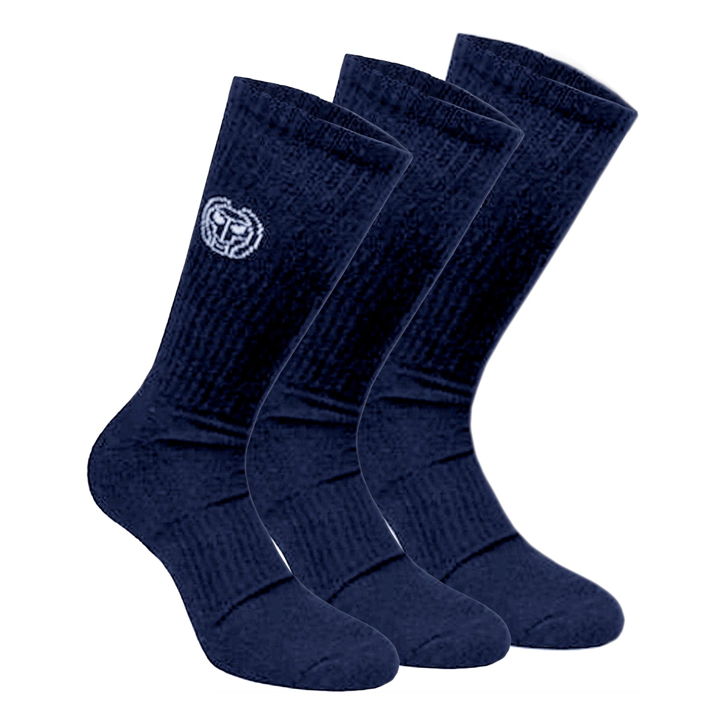 BIDI BADU Don Carlito Crew Move Calcetines De Tenis Pack De 3-Azul Oscuro,Blanco