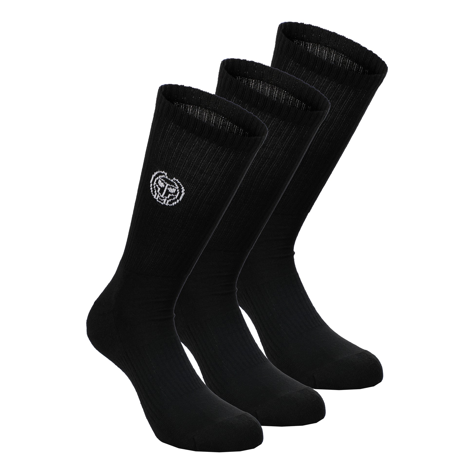 BIDI BADU Don Carlito Crew Move Calcetines De Tenis Pack De 3-Negro,Blanco