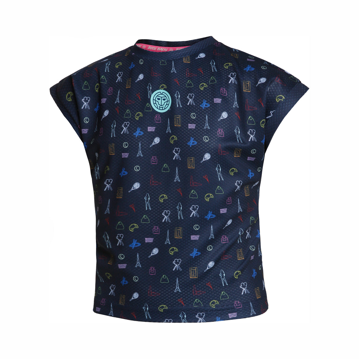 BIDI BADU Fayola Tech Camiseta de manga corta Chicas - azul oscuro, multicolor