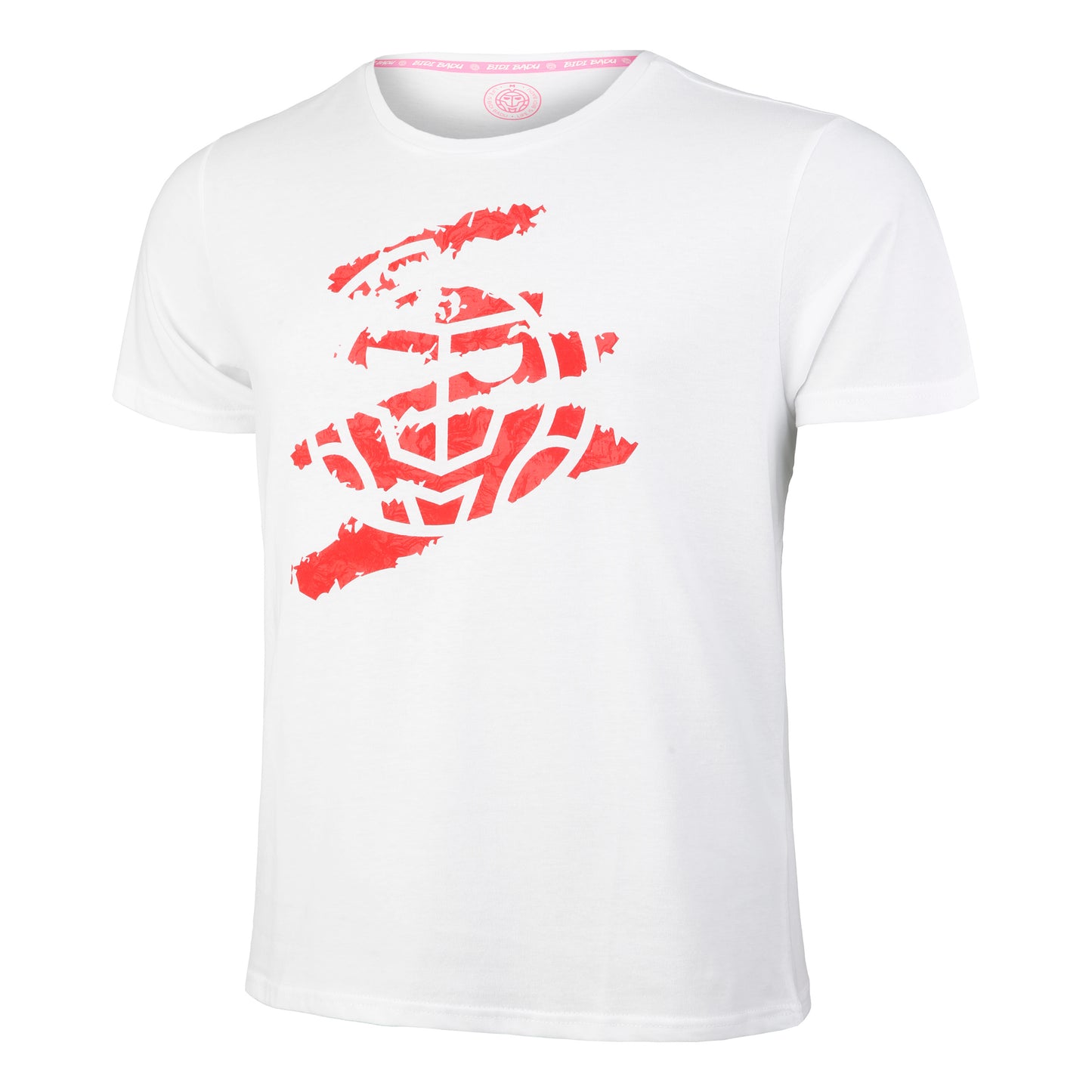 BIDI BADU Saliou ÖTV Lifestyle Camiseta De Manga Corta Hombres-Blanco,Rojo