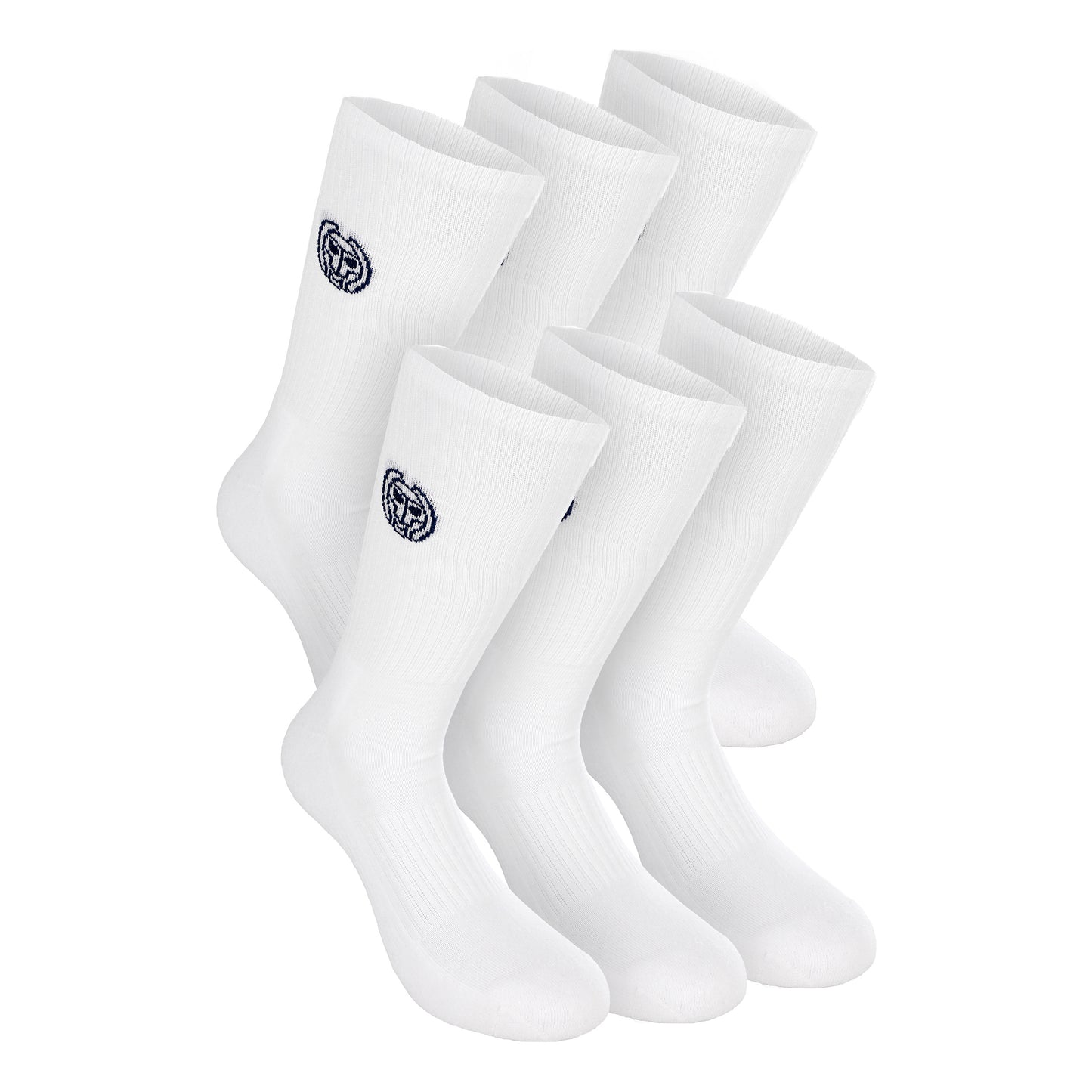 BIDI BADU Don Carlito XXL Crew Move Calcetines Deporte Pack De 6-Blanco