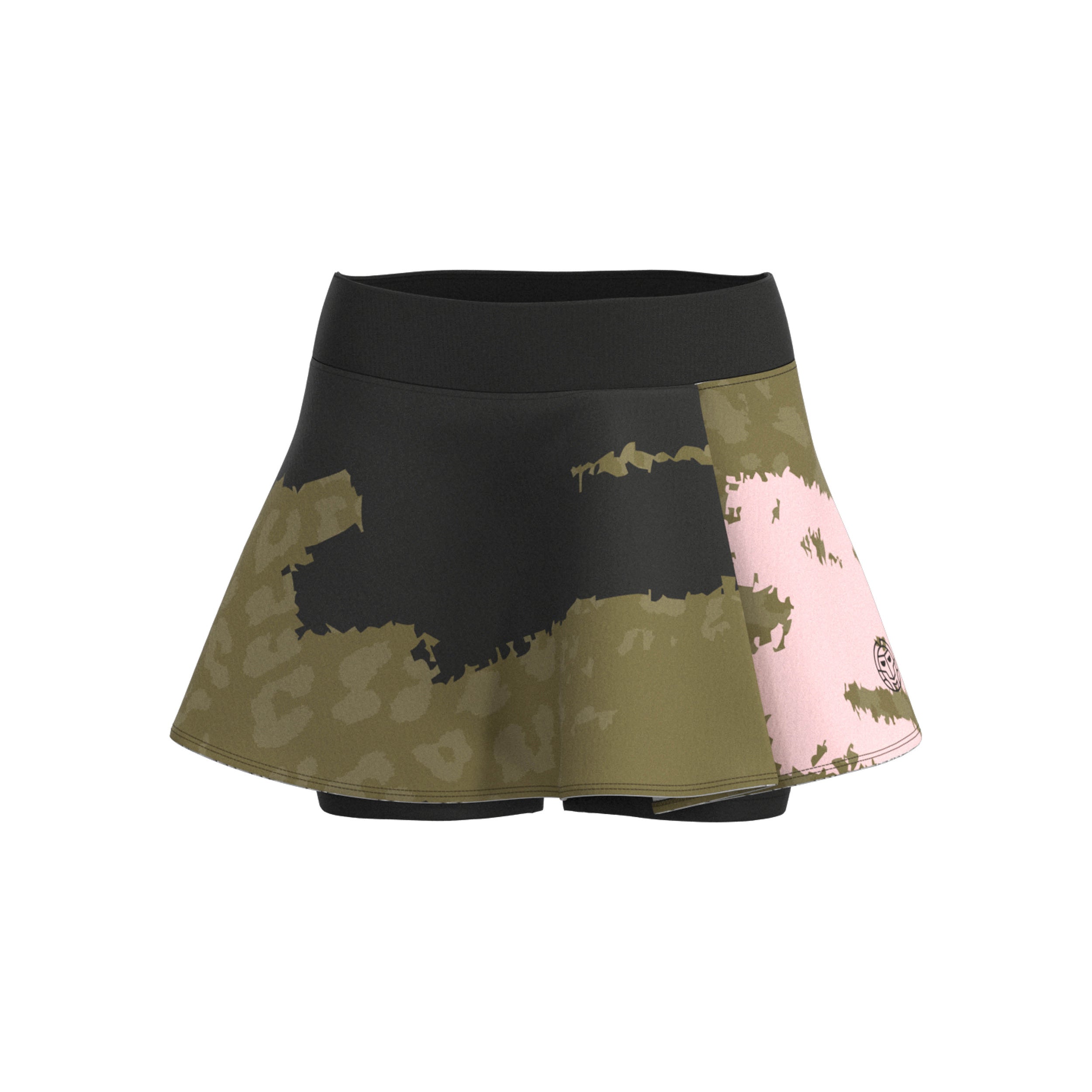 BIDI BADU Crew Wavy Falda Mujeres - oliva, multicolor