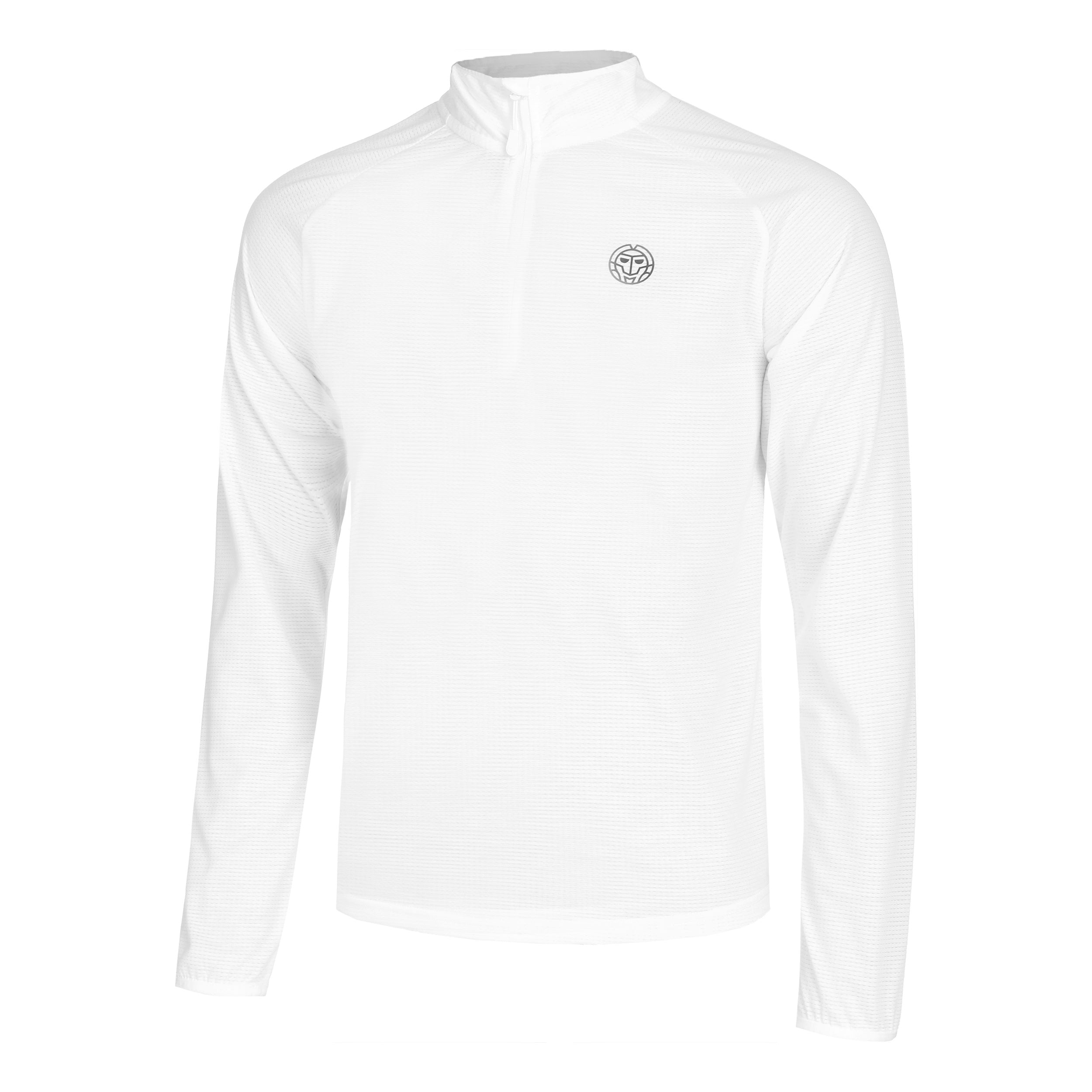 BIDI BADU Crew Camiseta De Manga Larga Hombres-Blanco