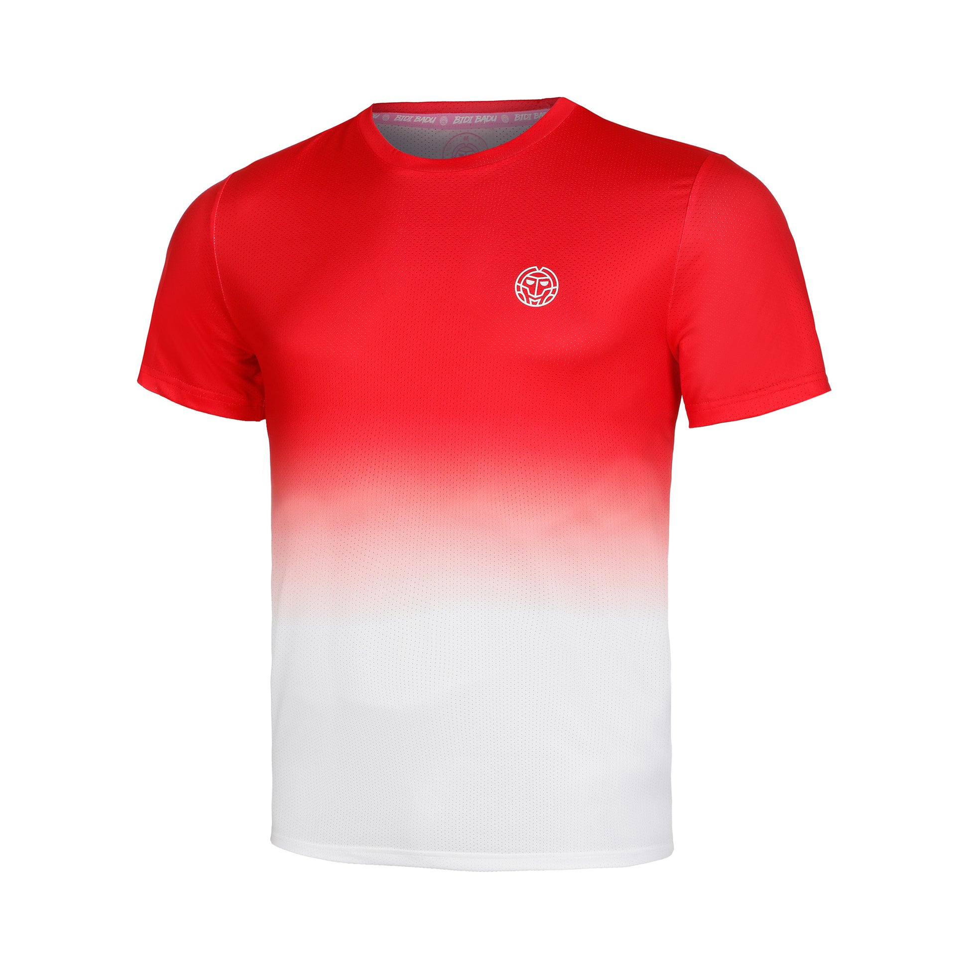 BIDI BADU Crew Gradiant Camiseta De Manga Corta Chicos-Rojo,Blanco