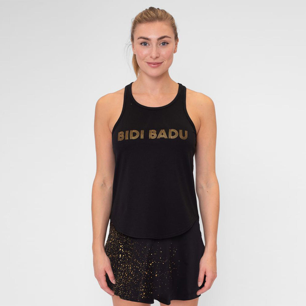 BIDI BADU Paris 2024 Chill Camiseta De Tirantes Mujeres-Negro,Dorado