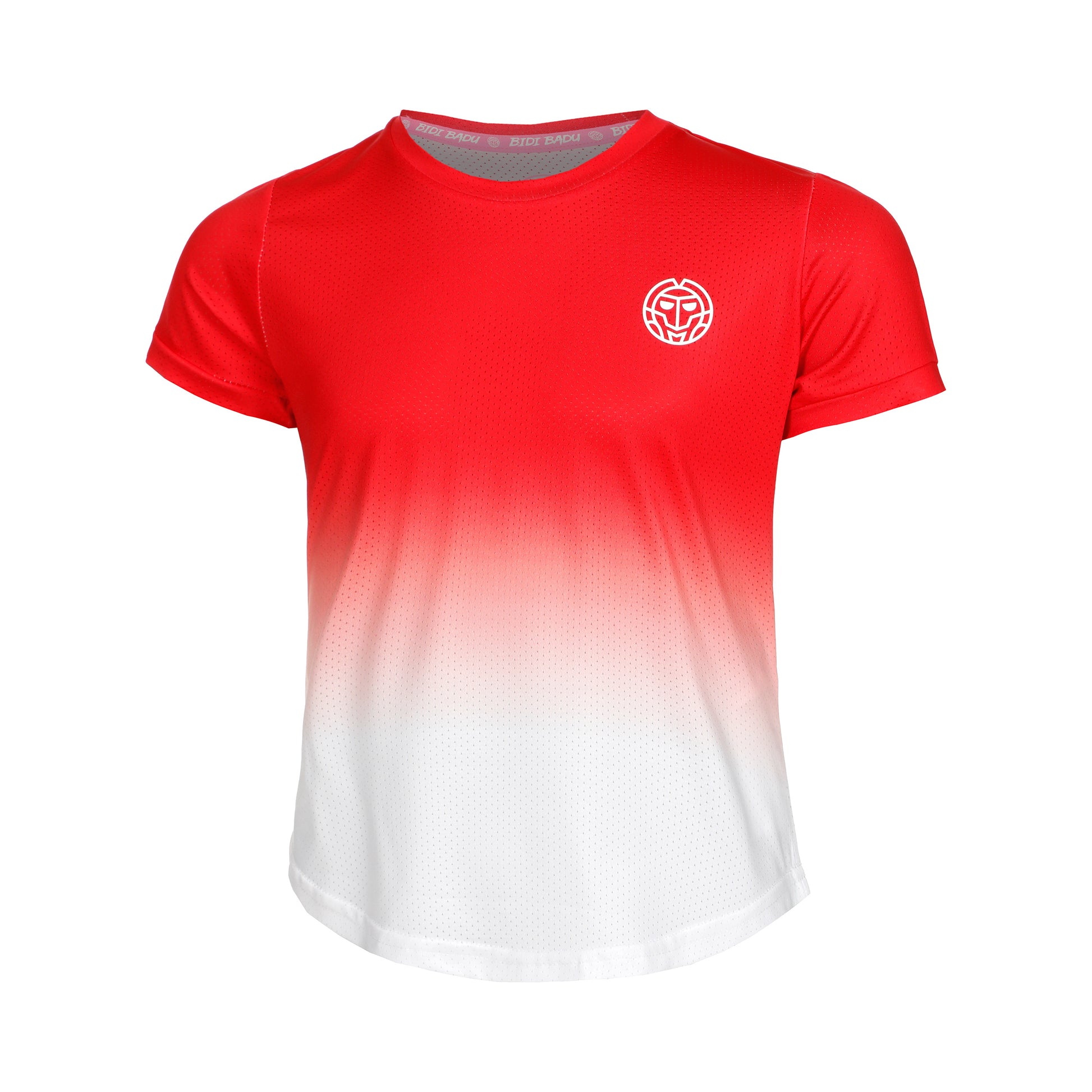 BIDI BADU Crew Gradiant Junior Camiseta De Manga Corta Chicas-Rojo,Blanco
