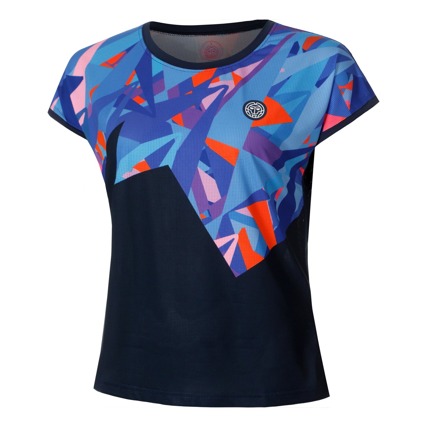BIDI BADU Spike Camiseta De Manga Corta Mujeres-Azul Oscuro,Multicolor