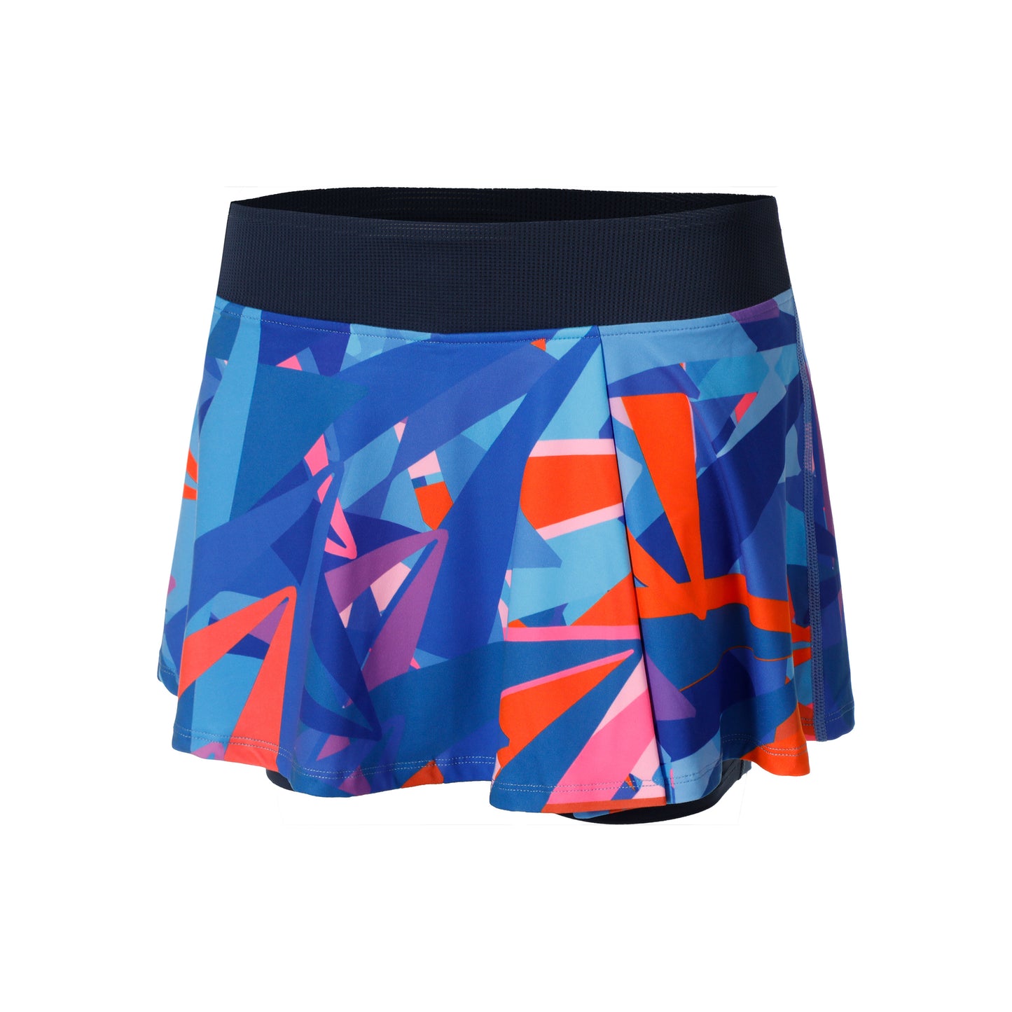 BIDI BADU Spike Printed Wavy Falda Mujeres-Azul Oscuro,Azul