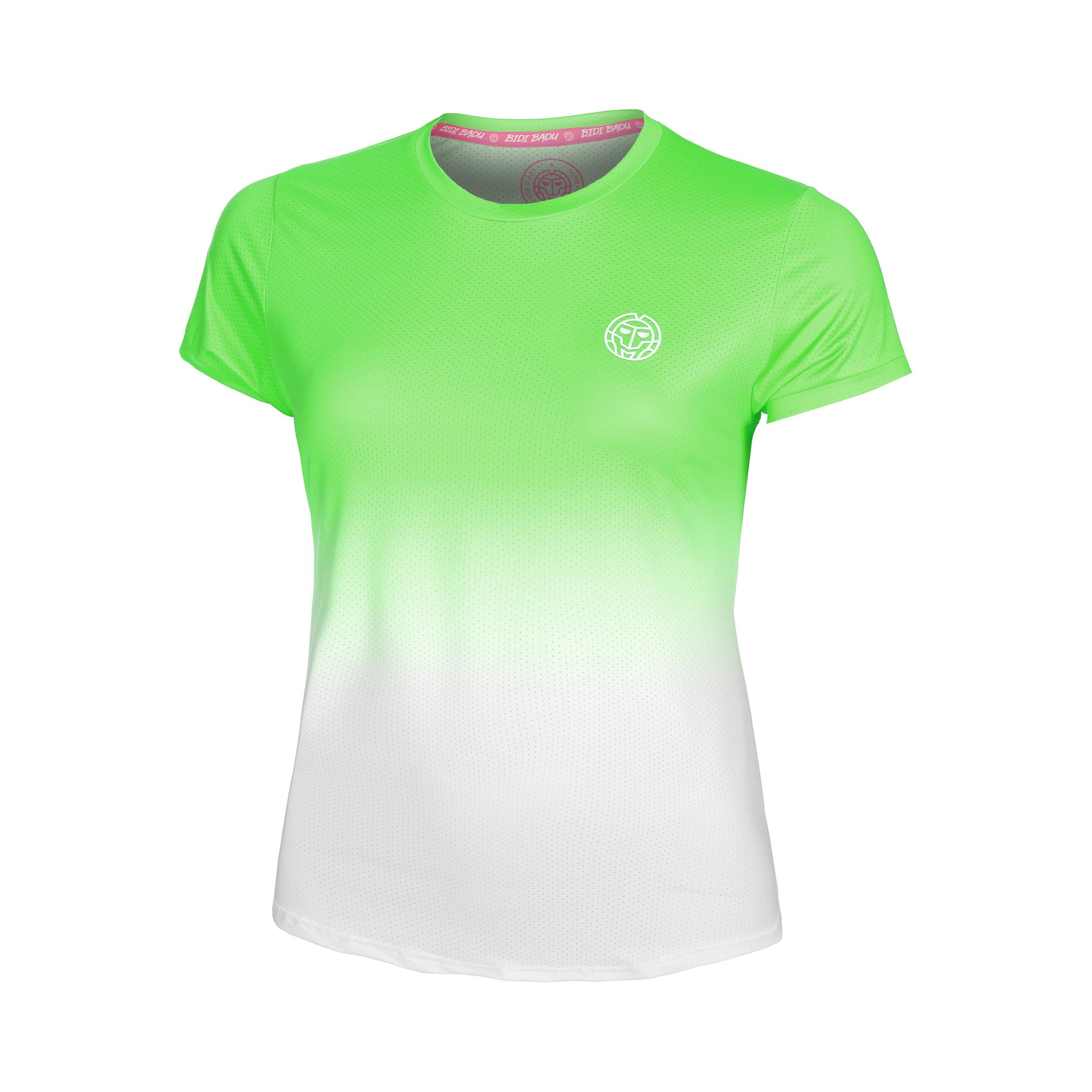BIDI BADU Crew Gradiant Camiseta De Manga Corta Chicas-Verde Neón,Blanco