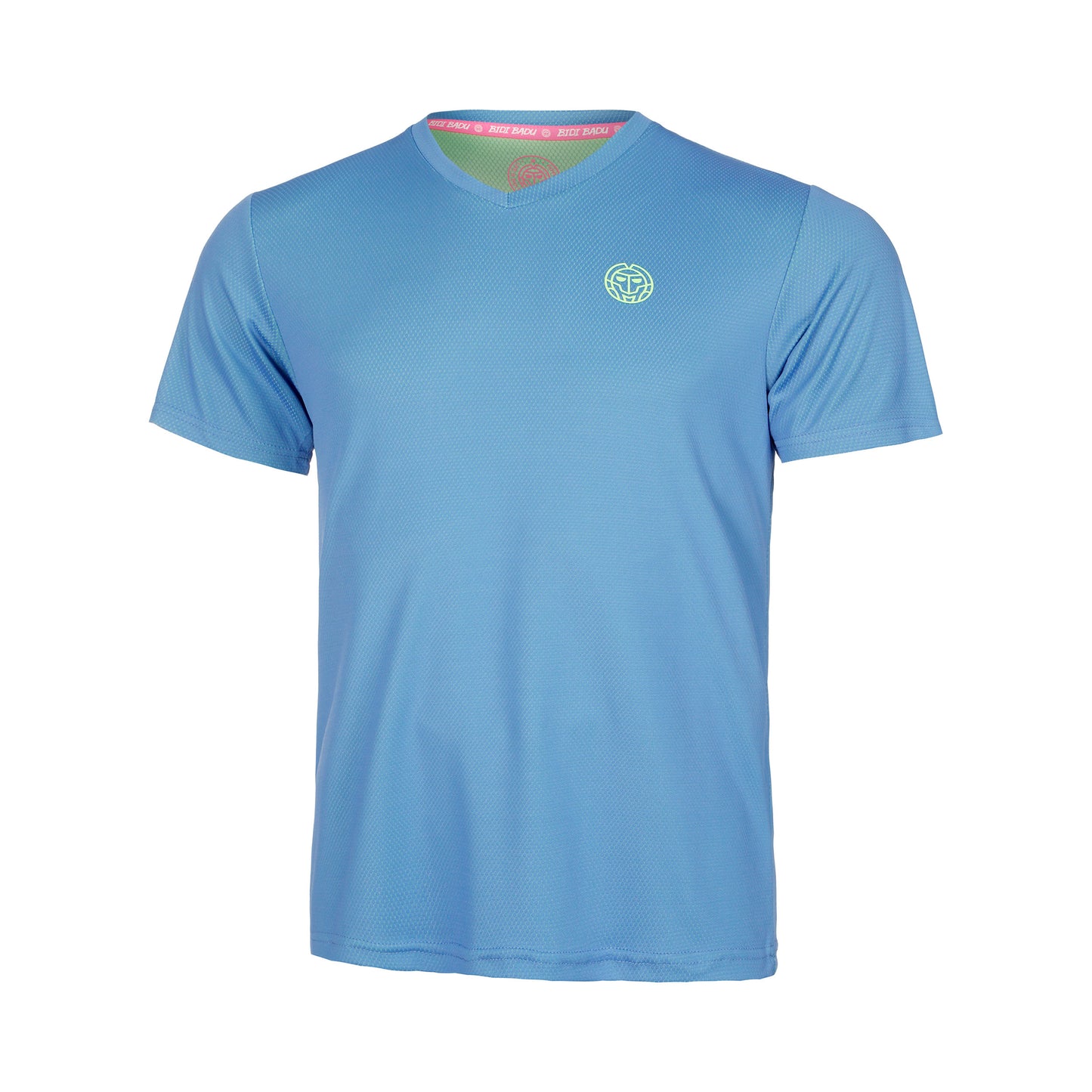 BIDI BADU Crew Inside Out V-Neck Camiseta De Manga Corta Chicos-Azul,Verde Neón