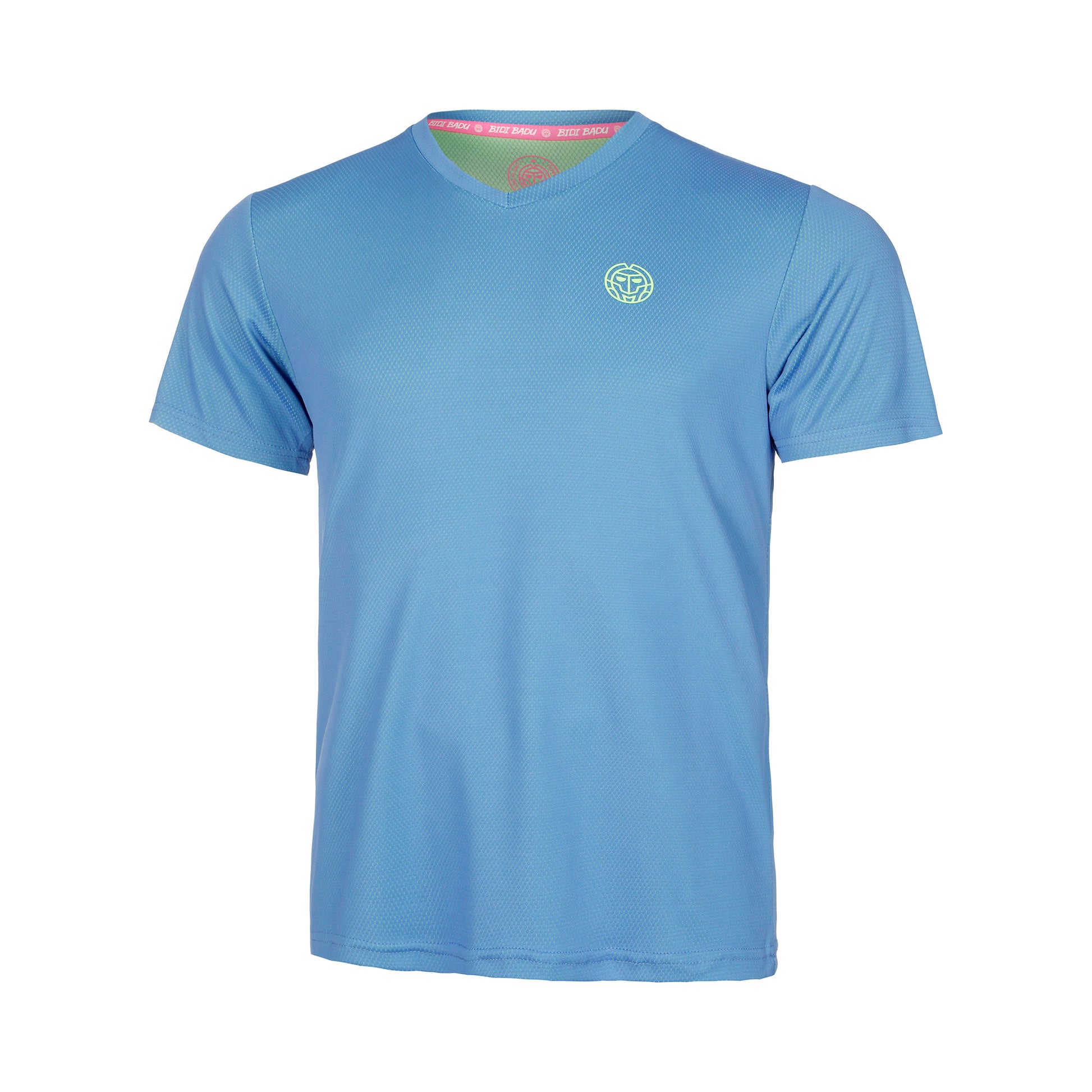 BIDI BADU Crew Inside Out V-Neck Camiseta De Manga Corta Chicos-Azul,Verde Neón