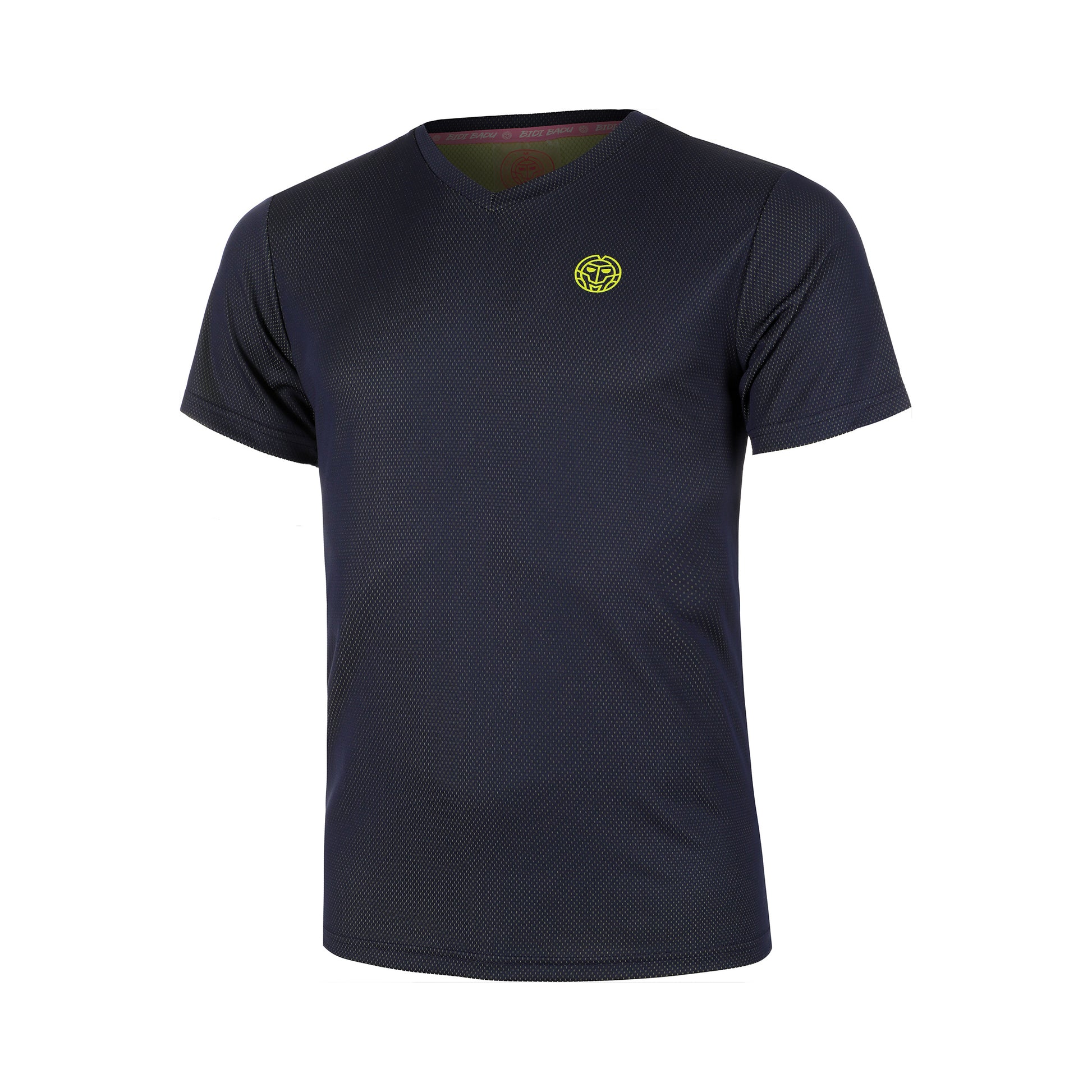 BIDI BADU Crew Inside Out V-Neck Camiseta De Manga Corta Chicos-Azul Oscuro,Lima
