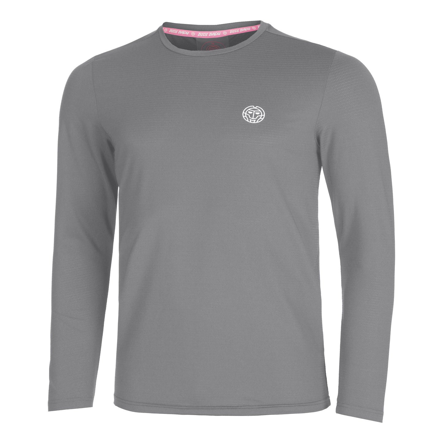 BIDI BADU Crew Roundneck Camiseta De Manga Larga Hombres-Gris