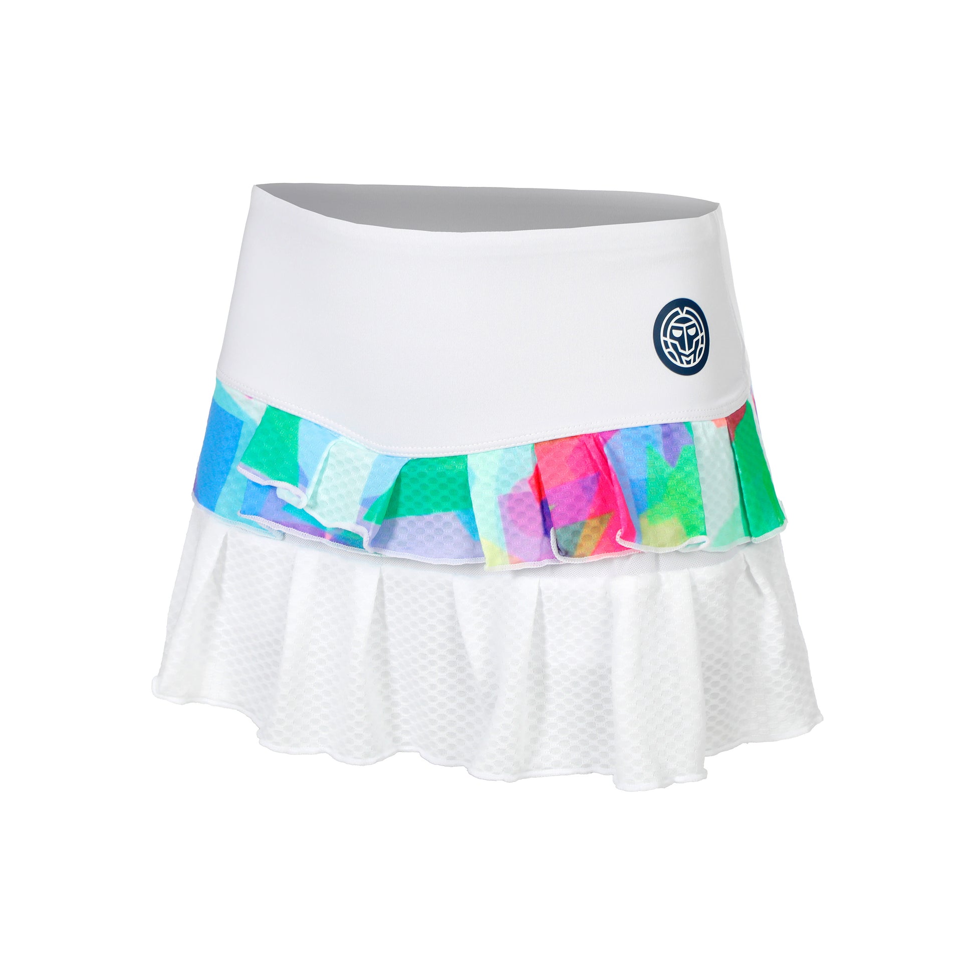 BIDI BADU Kaleido Pleated Falda Mujeres-Blanco,Multicolor