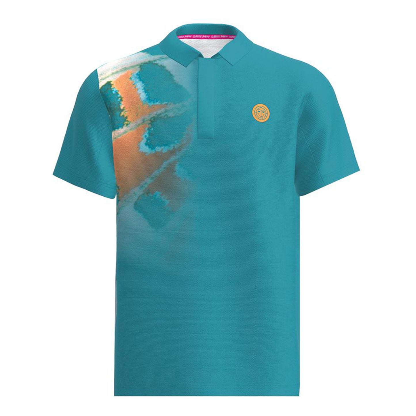 BIDI BADU Melbourne 2025 Polo Hombres-Color Petróleo,Naranja
