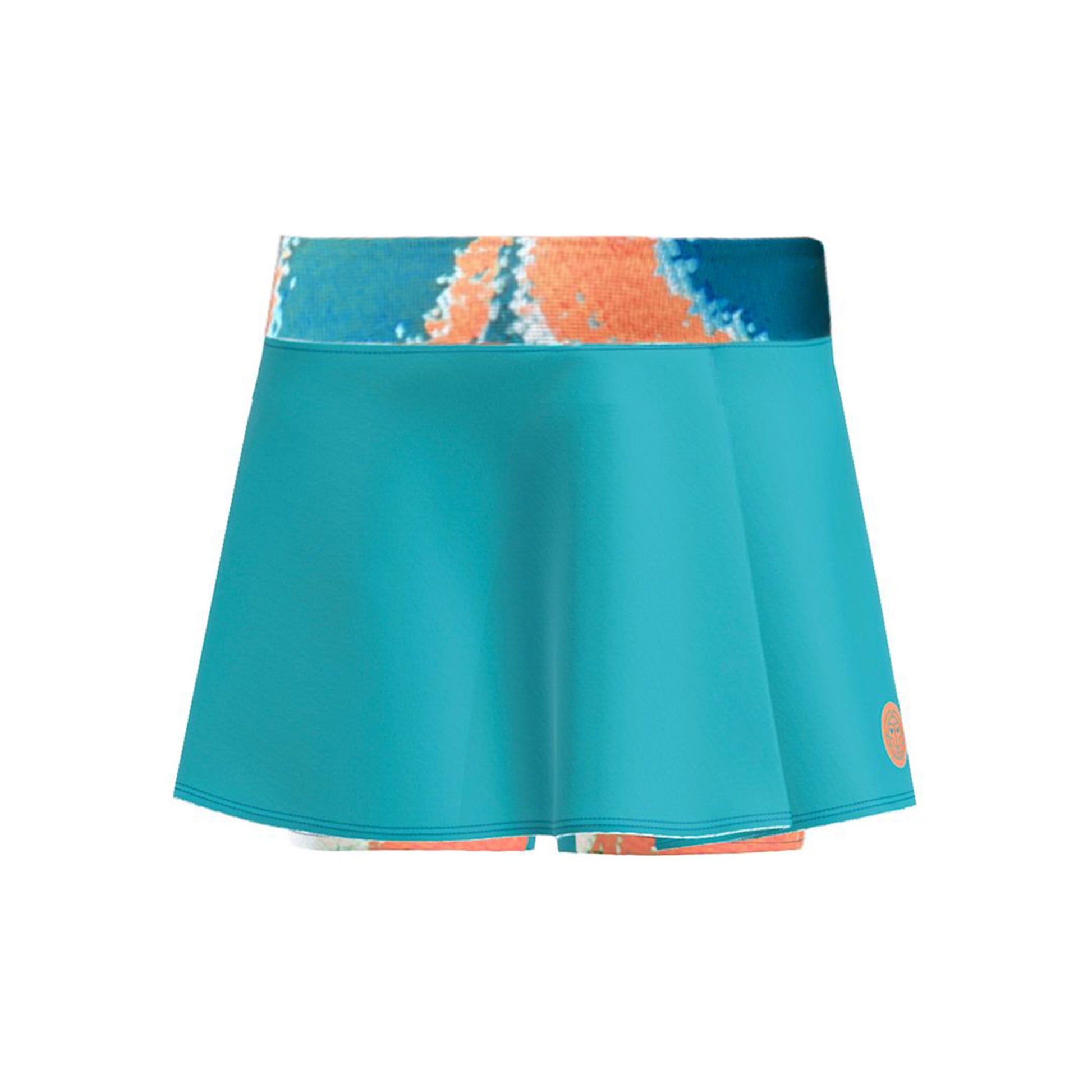 BIDI BADU Melbourne 2025 Printed Falda Mujeres-Color Petróleo,Naranja