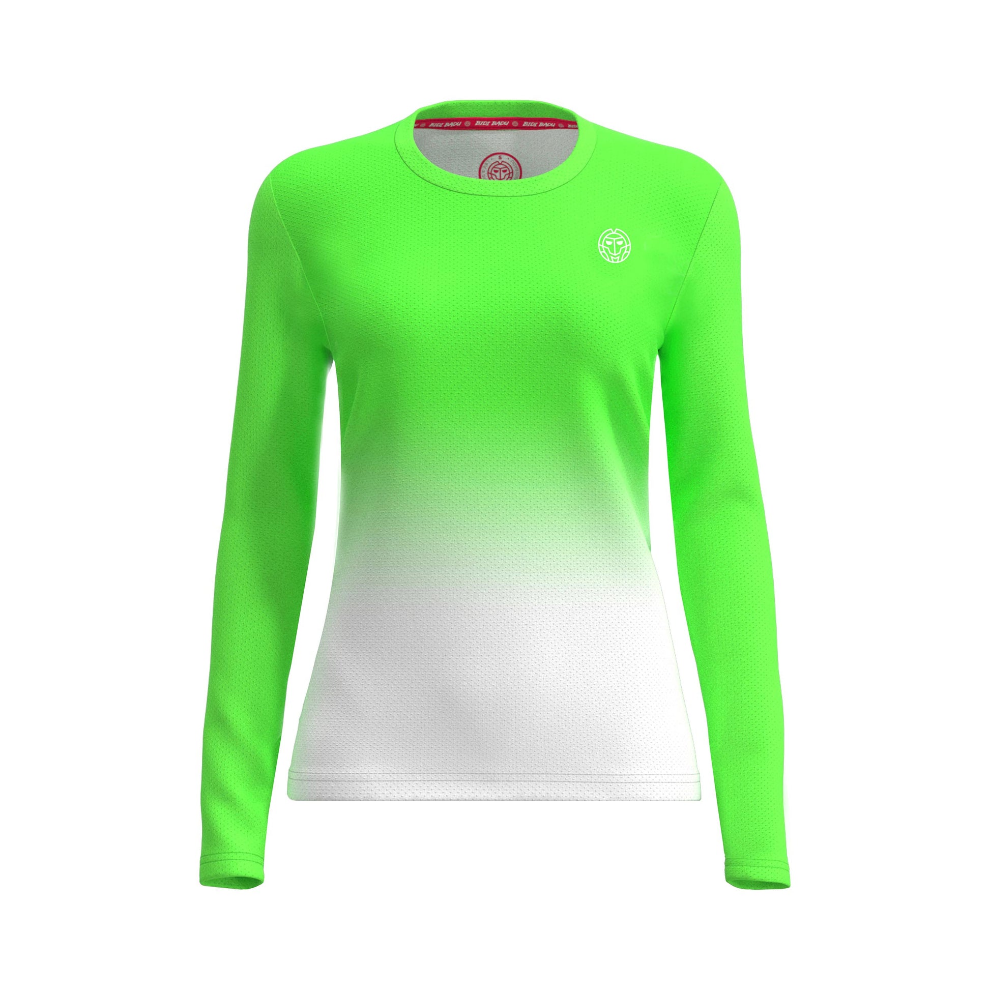 BIDI BADU Crew Gradiant Camiseta De Manga Larga Chicas-Verde Neón,Blanco