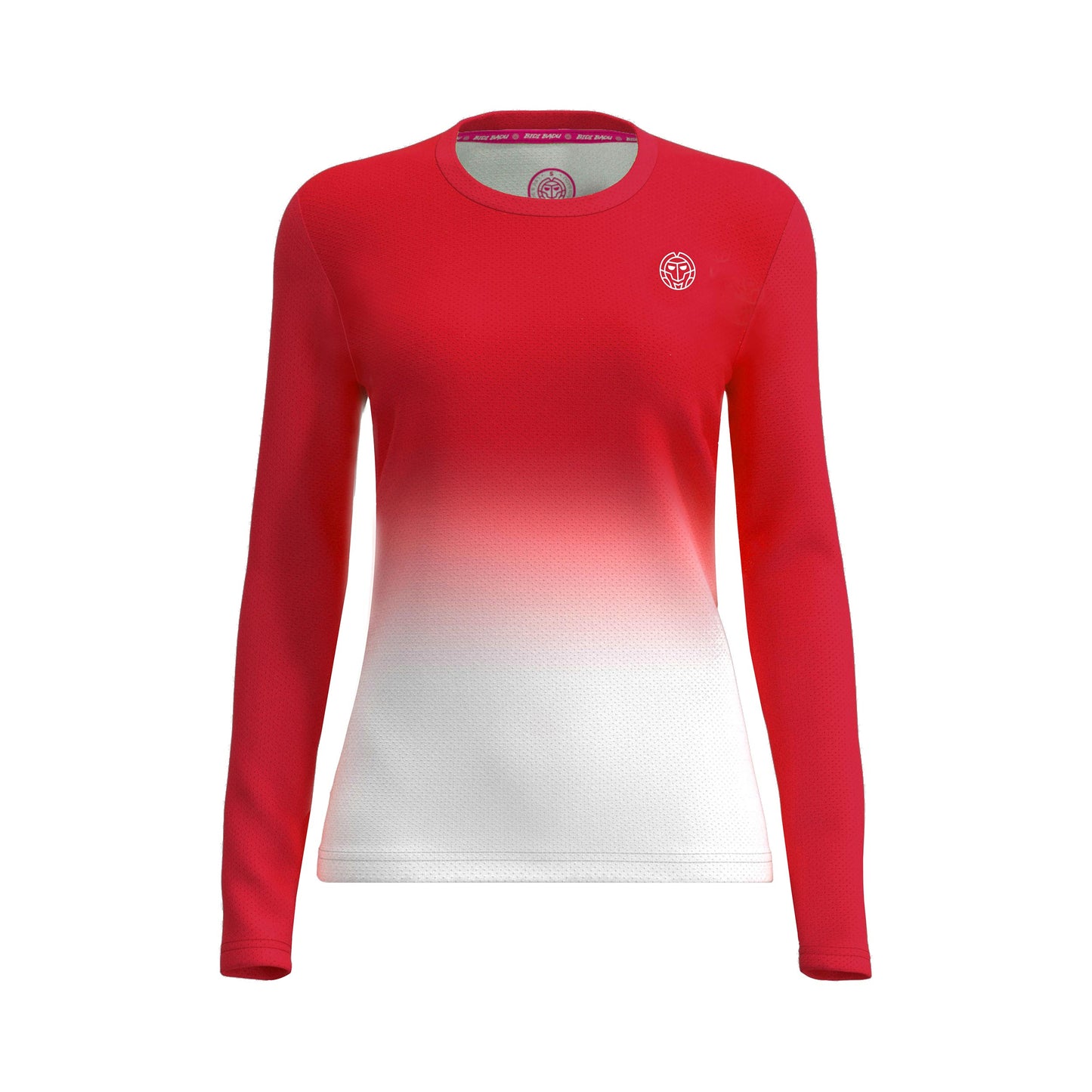 BIDI BADU Crew Gradiant Camiseta De Manga Larga Chicas-Rojo,Blanco