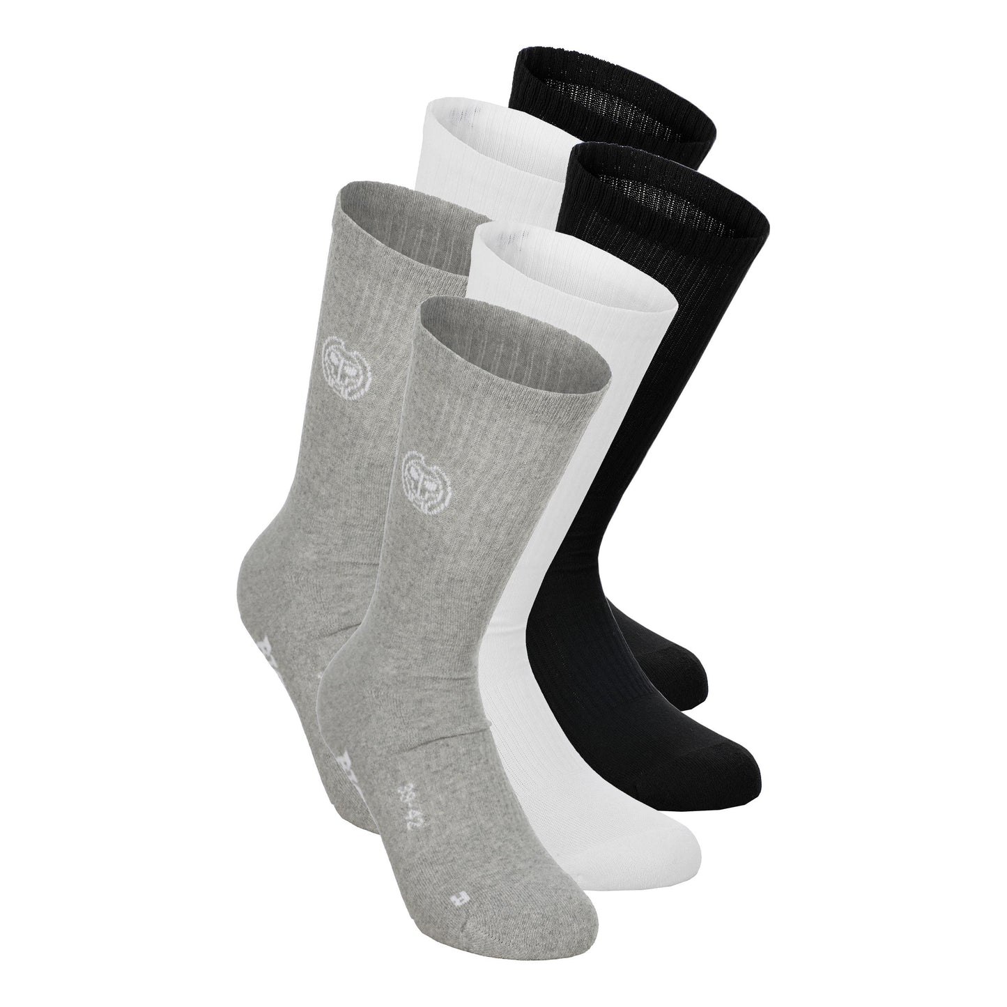 BIDI BADU Don Carlito XXL Crew Move Calcetines De Tenis-Gris,Negro
