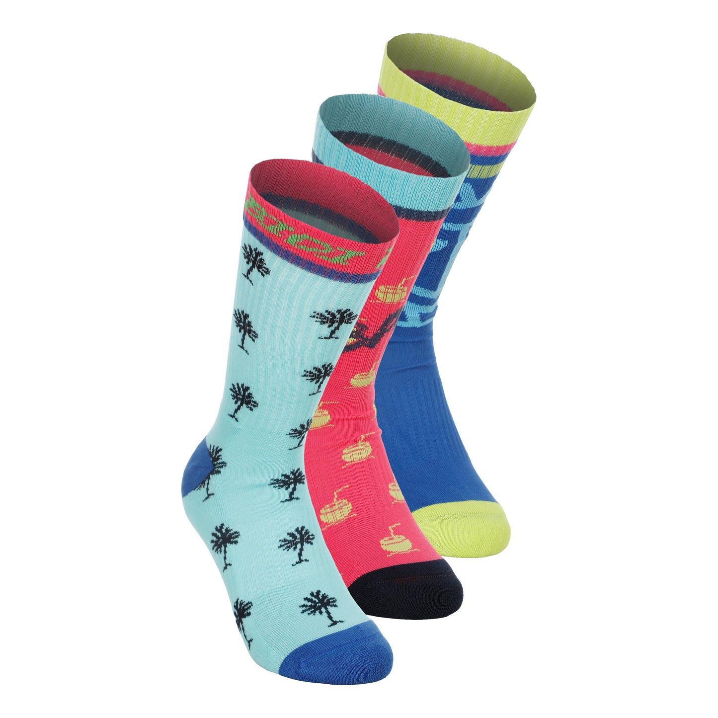 BIDI BADU Bold Bro II Crew Printed Move Calcetines De Tenis-Multicolor