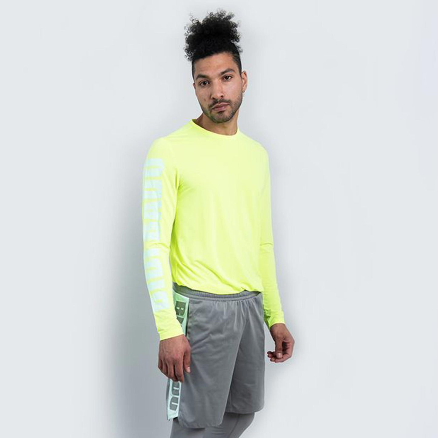 BIDI BADU Ventris Move Camiseta De Manga Larga Hombres-Amarillo Neón