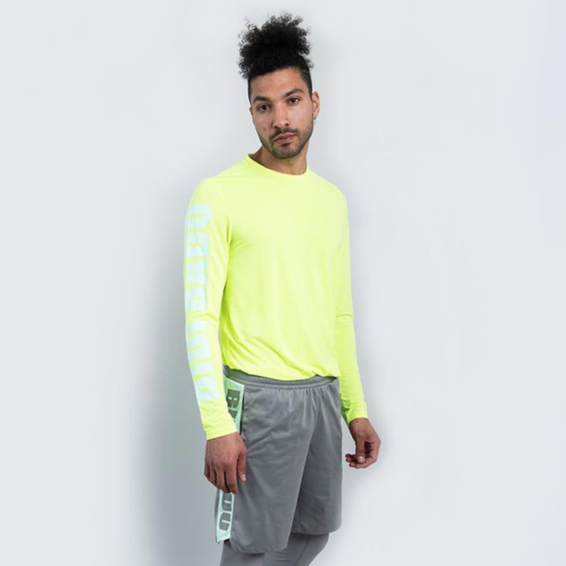 BIDI BADU Ventris Move Camiseta De Manga Larga Hombres-Amarillo Neón