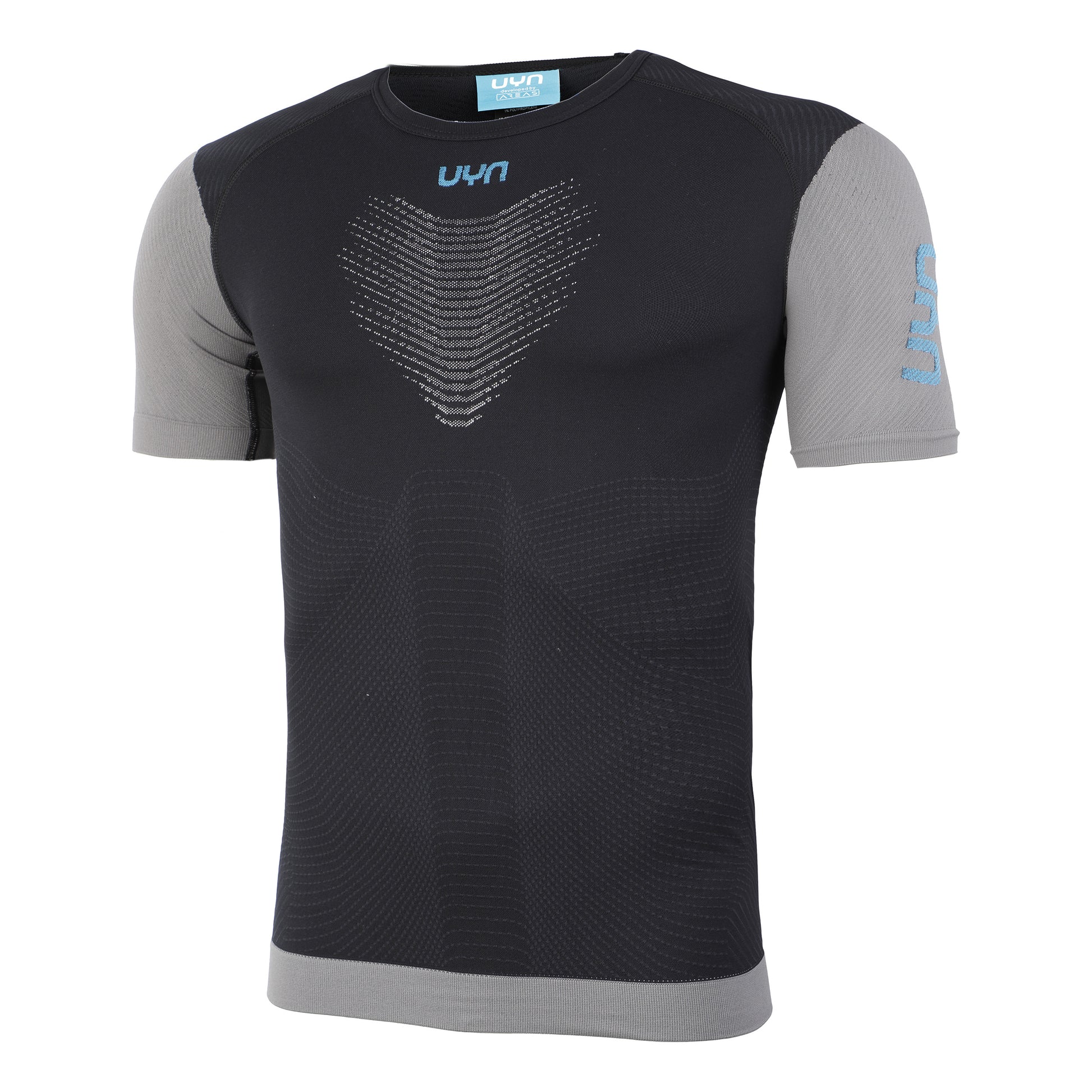 UYN PB42 OW Camiseta De Running Hombres-Negro,Gris