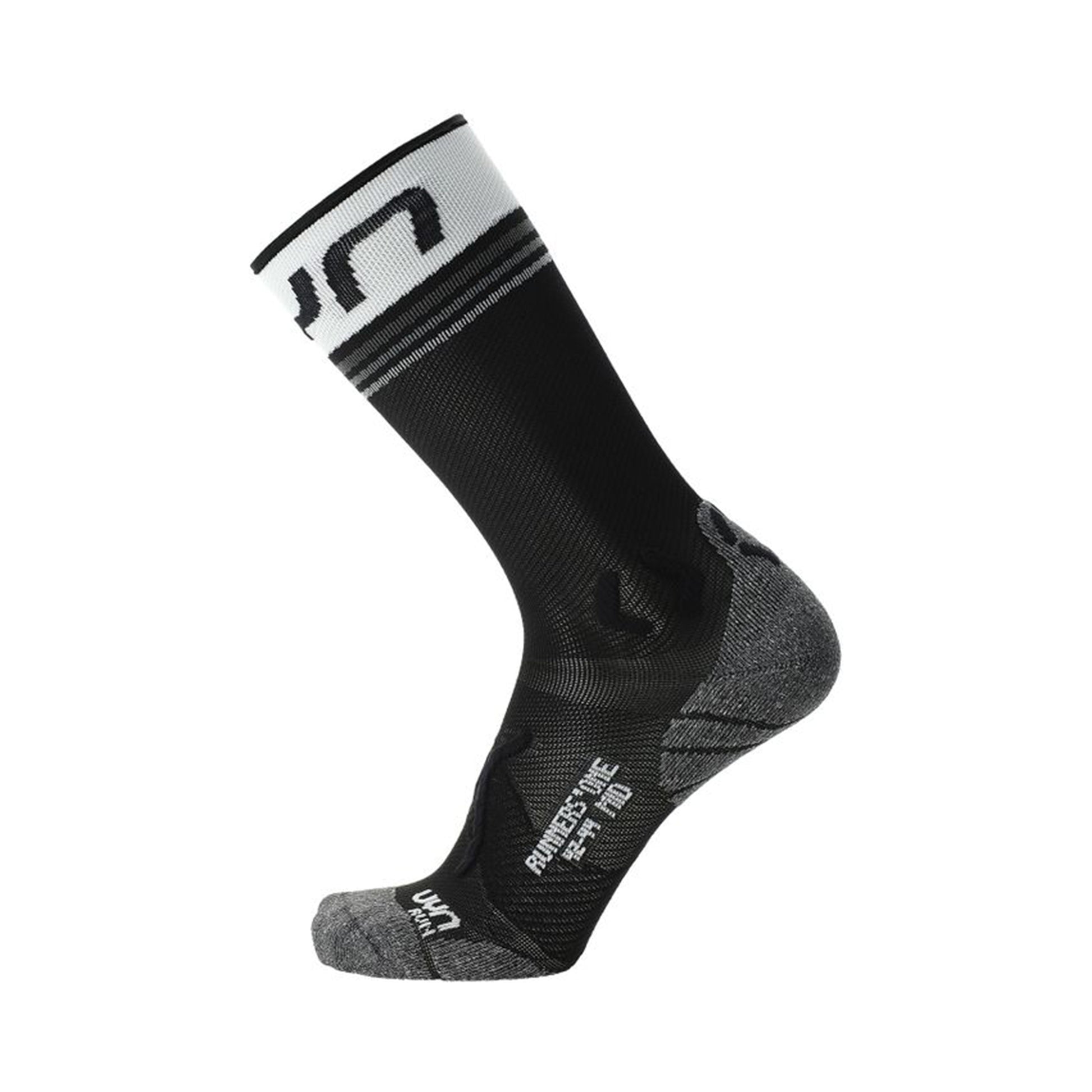 UYN Runner's One Calcetines Para Correr Hombres-Negro,Blanco