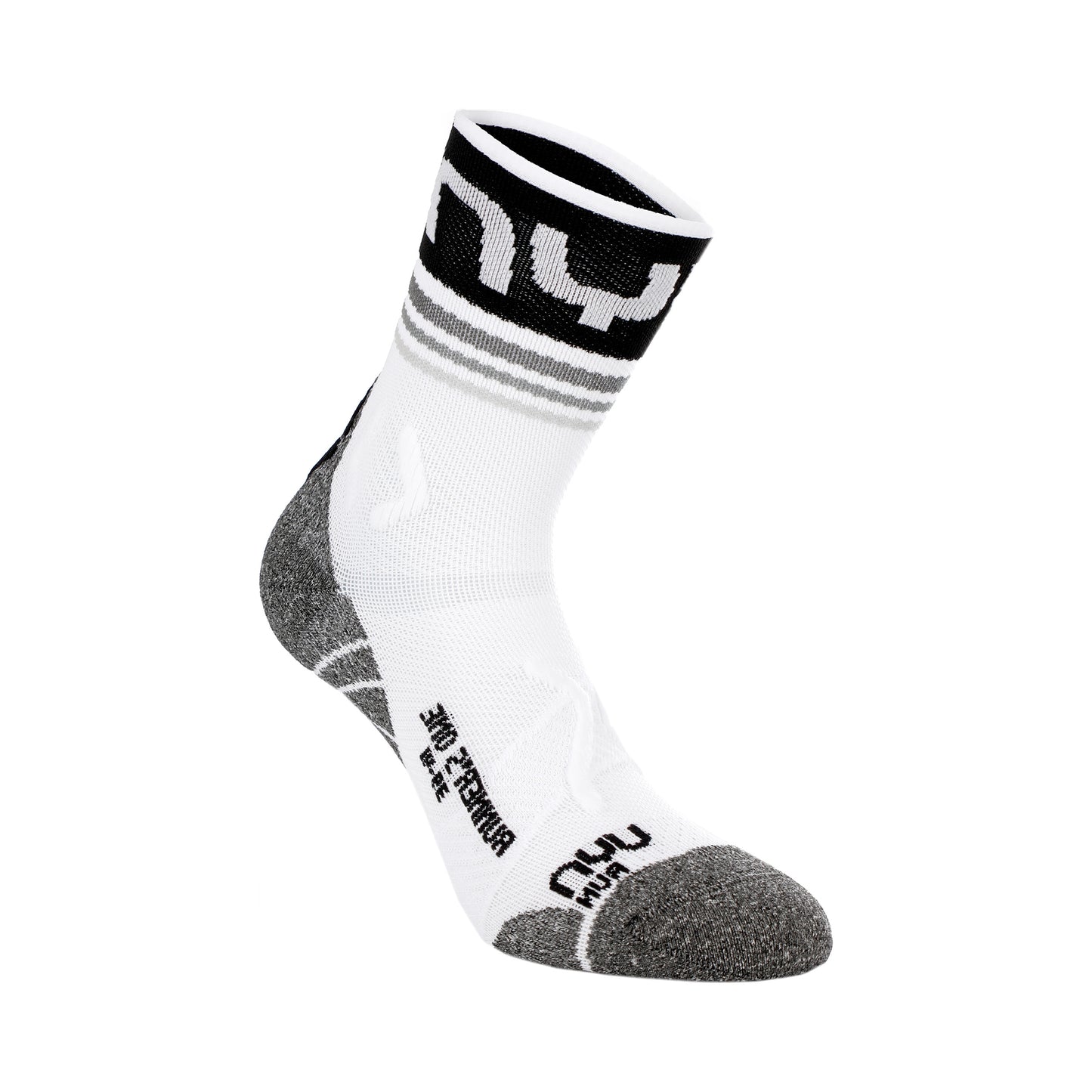 UYN Runner's One Short Calcetines Para Correr Hombres-Blanco,Negro