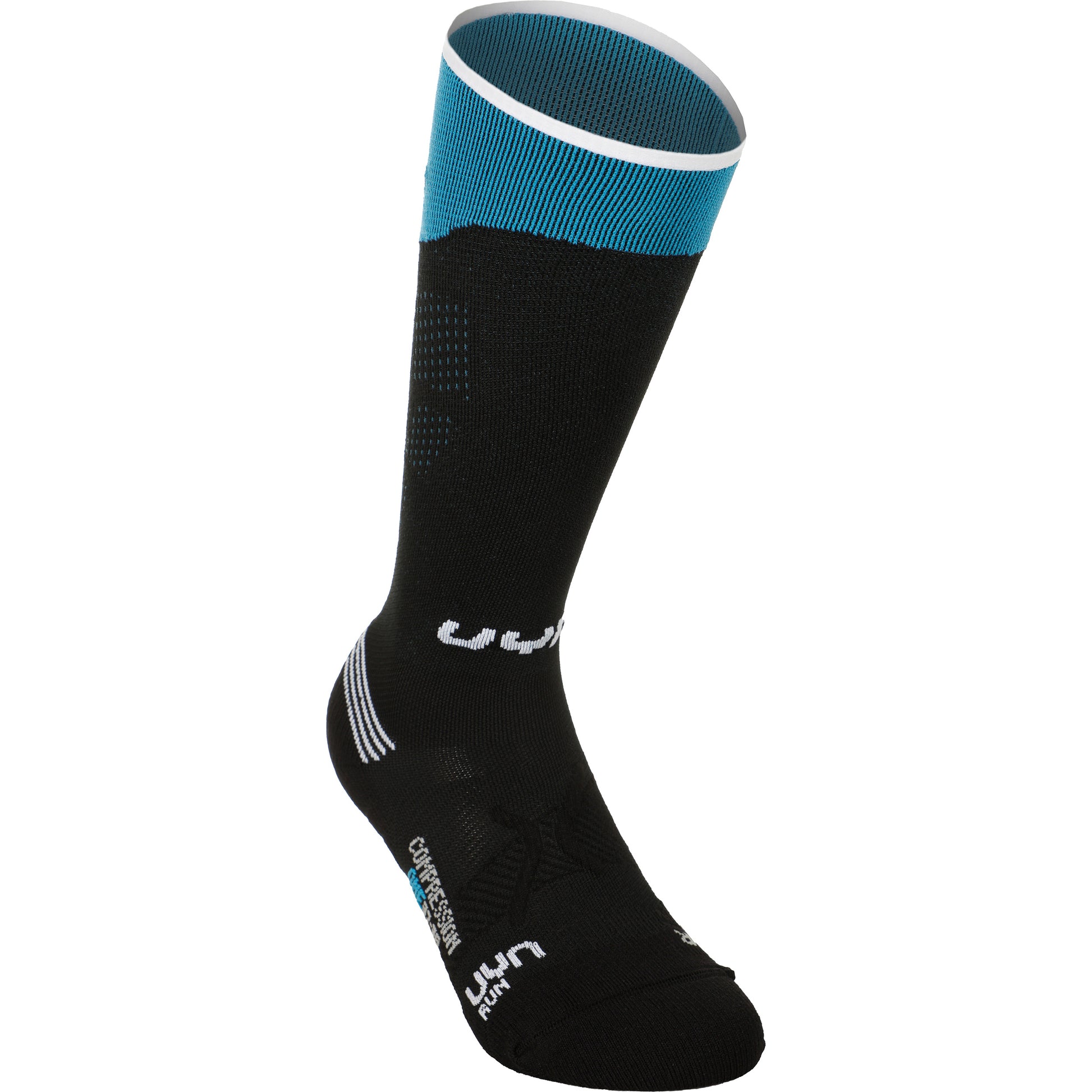 UYN Compression One Calcetines Para Correr Mujeres-Negro,Turquesa