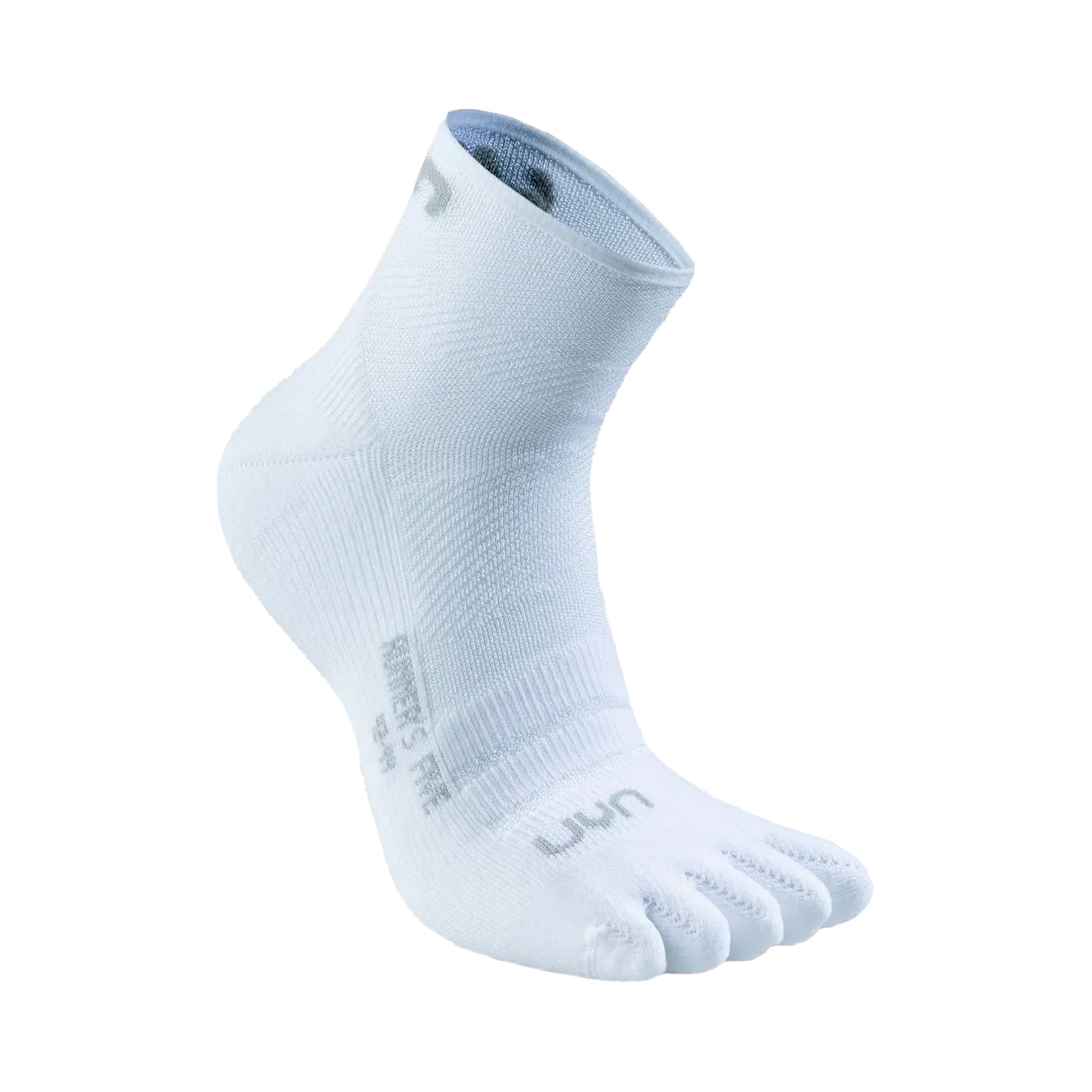UYN Runner'S Five Low Cut Calcetines Para Correr Hombres-Blanco