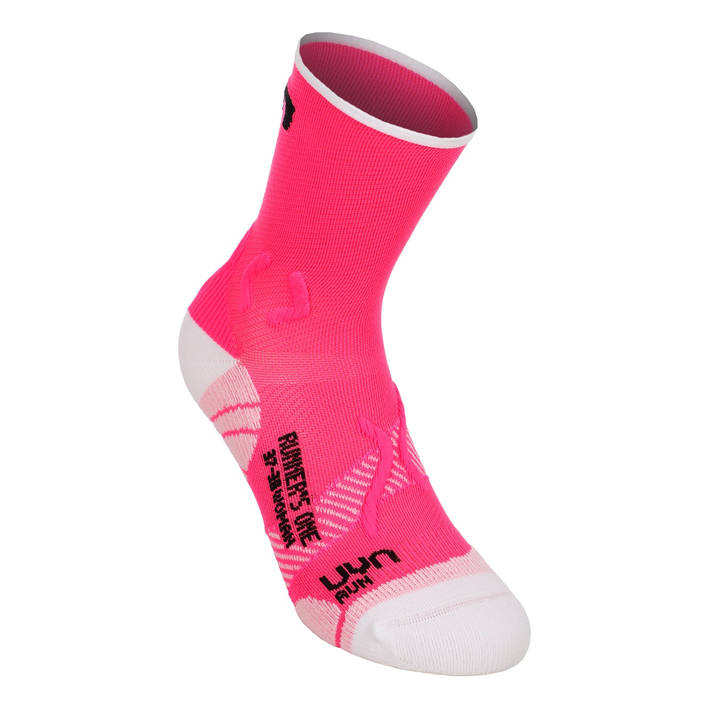 UYN Runner's One Short Calcetines para correr Mujeres - rosa, blanco
