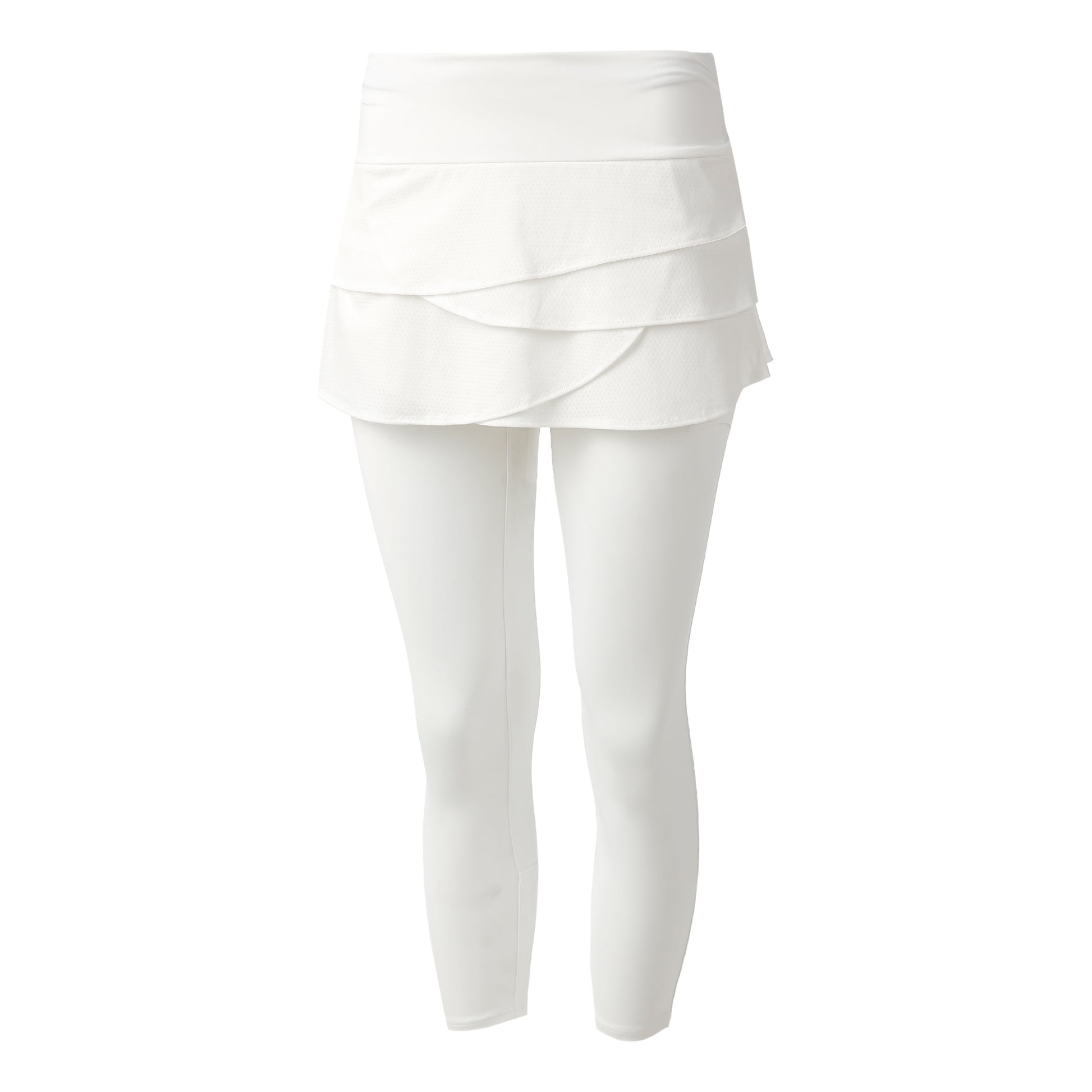 Lucky in Love Needle Out Scallop Falda con malla Mujeres - blanco, crema