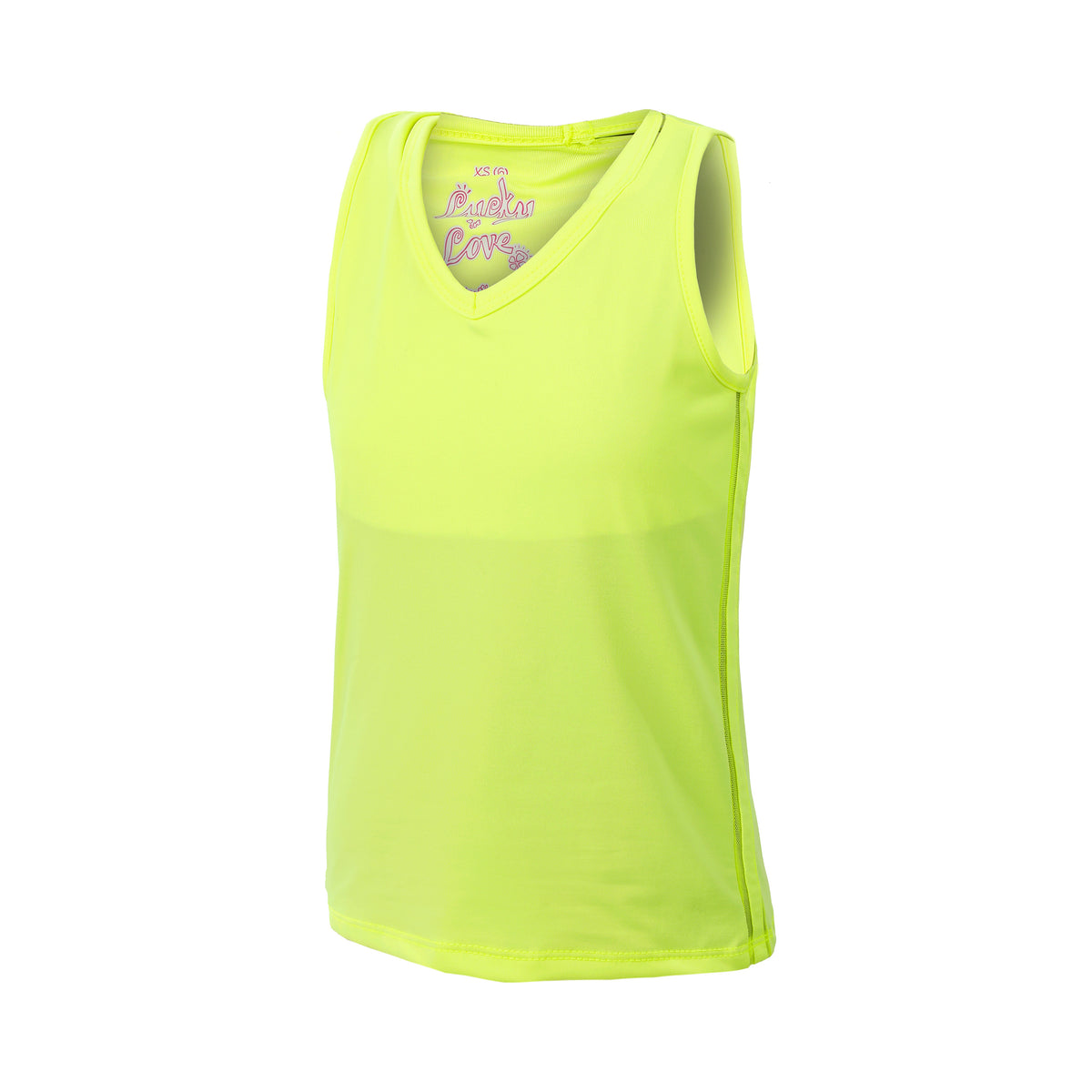 Lucky in Love V-Neck Cutout Camiseta De Tirantes Chicas-Amarillo
