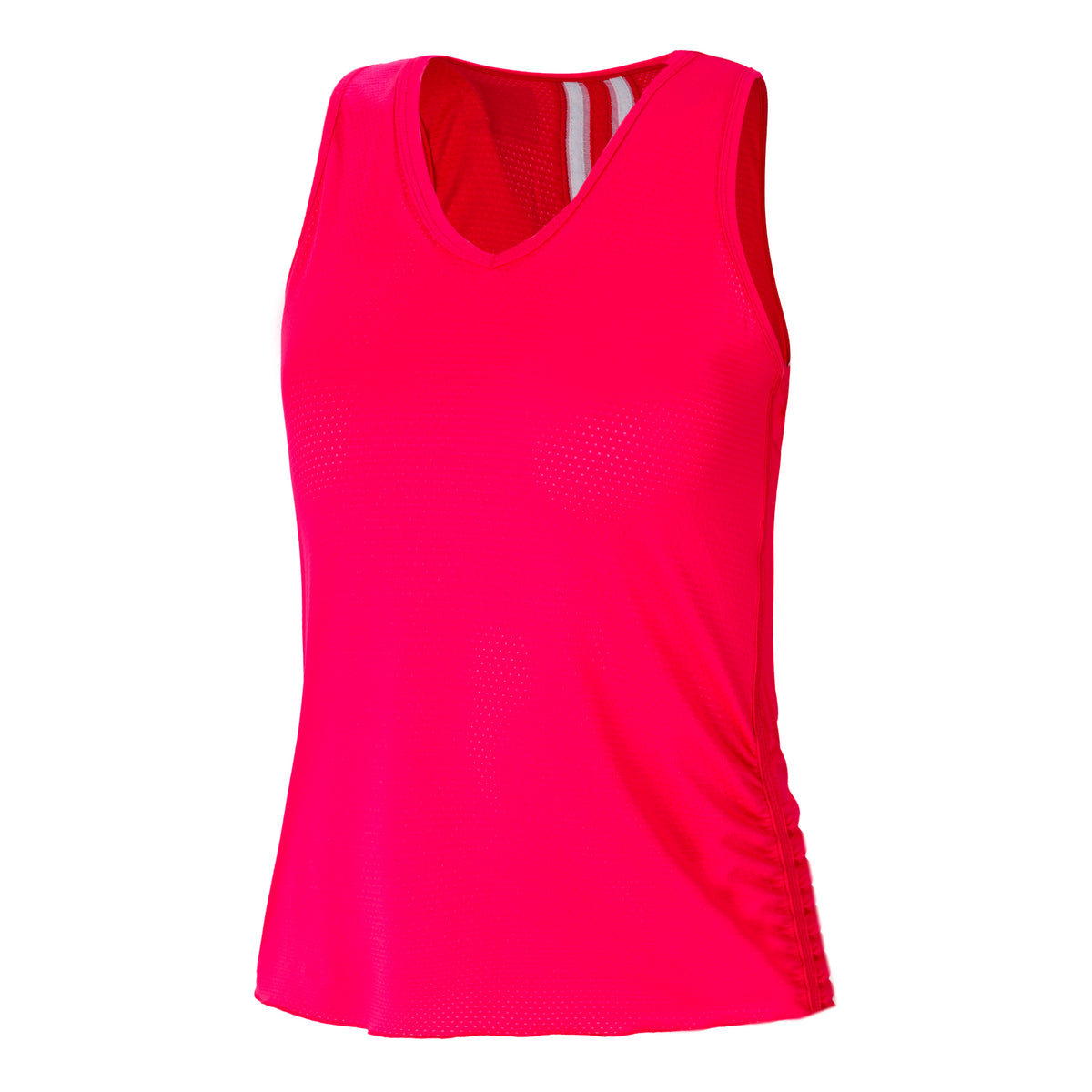 Lucky in Love Pindot V-Neck Camiseta de tirantes Mujeres - rosa, blanco