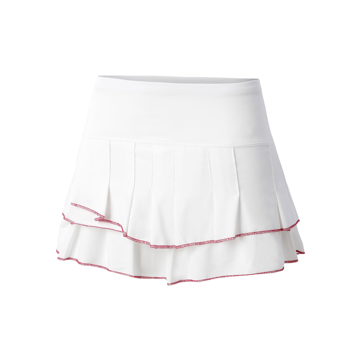 Lucky in Love Stitch Down Tier Falda Mujeres - blanco,