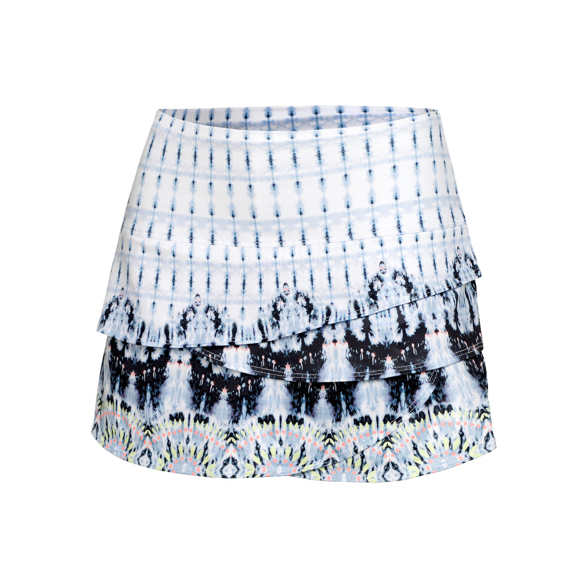 Lucky in Love Tye Dye Groove Falda Mujeres-Blanco,Azul
