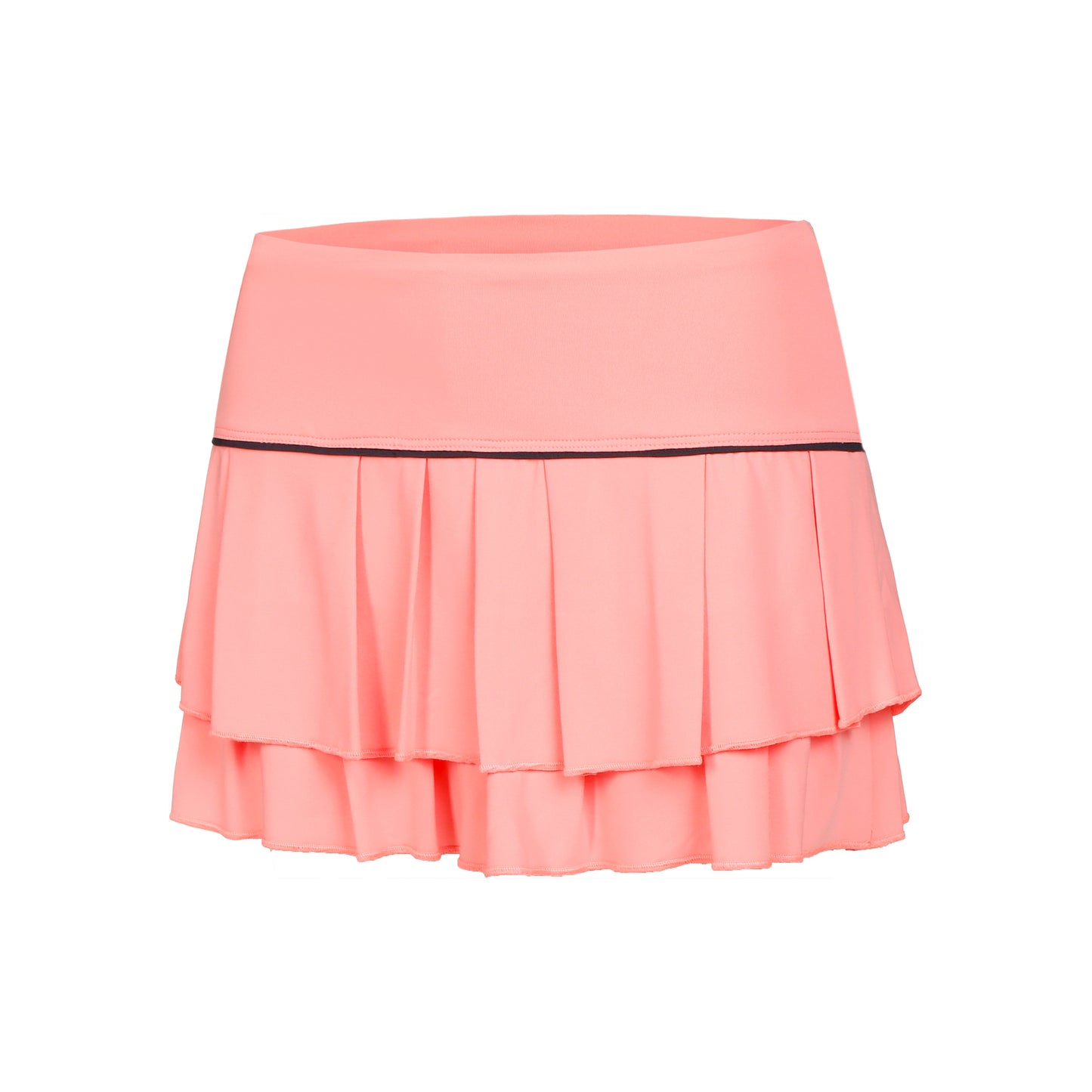 Lucky in Love Pleat Tier With Piping Falda Mujeres-Albaricoque,Negro