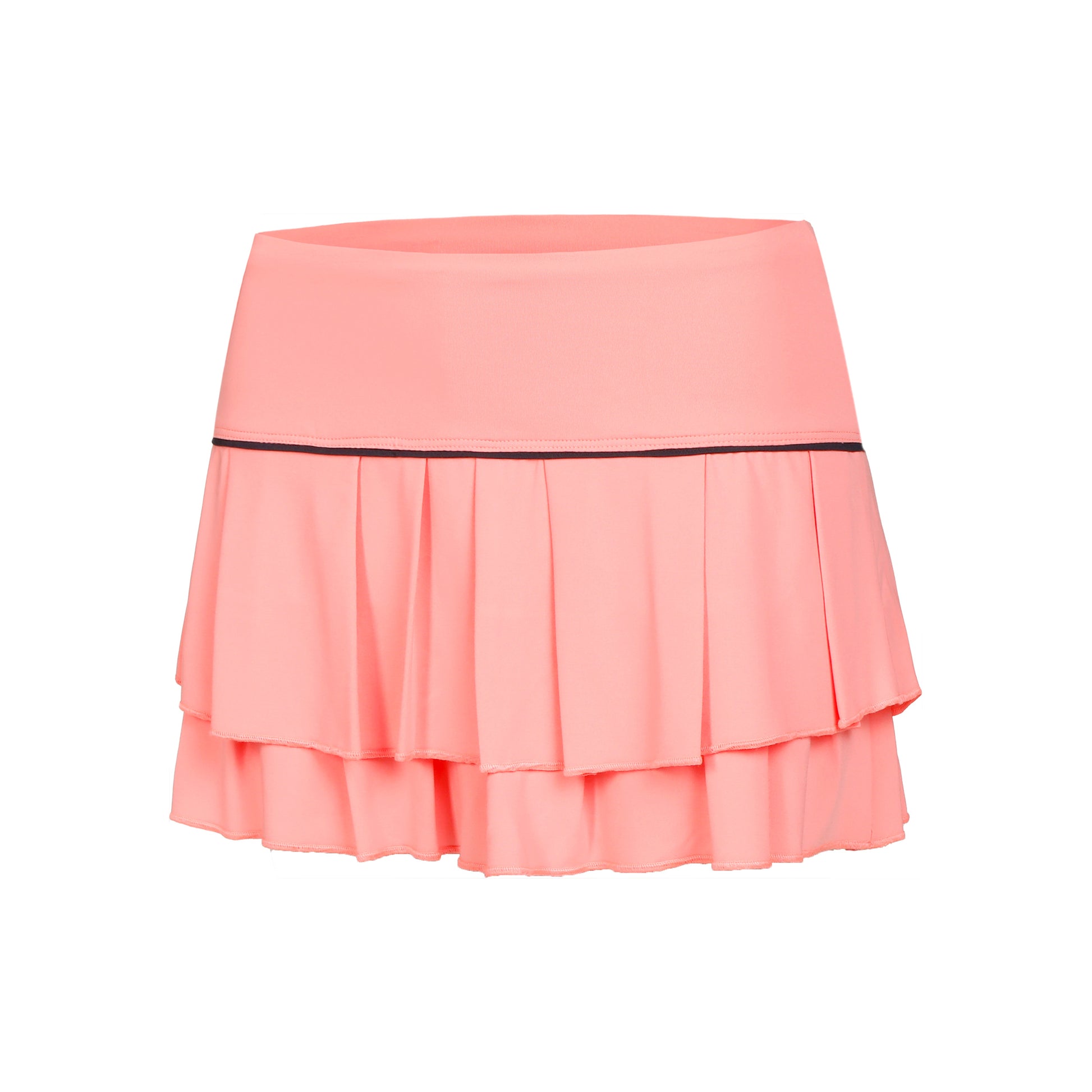 Lucky in Love Pleat Tier With Piping Falda Mujeres-Albaricoque,Negro