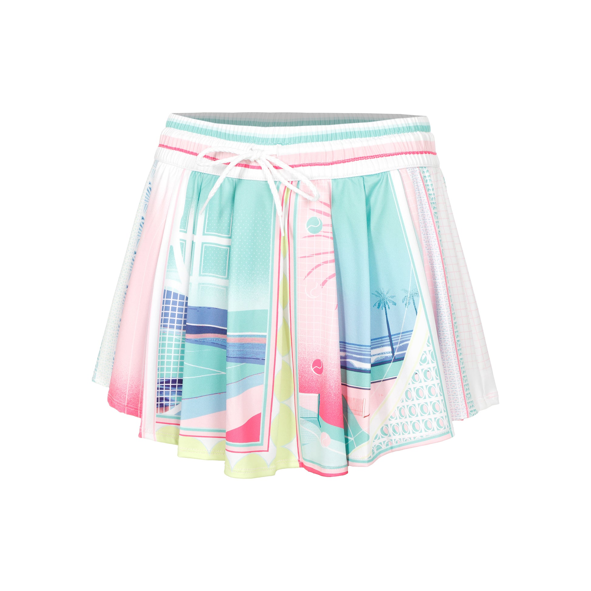 Lucky in Love High Waist Deco Love Falda Mujeres - blanco, multicolor